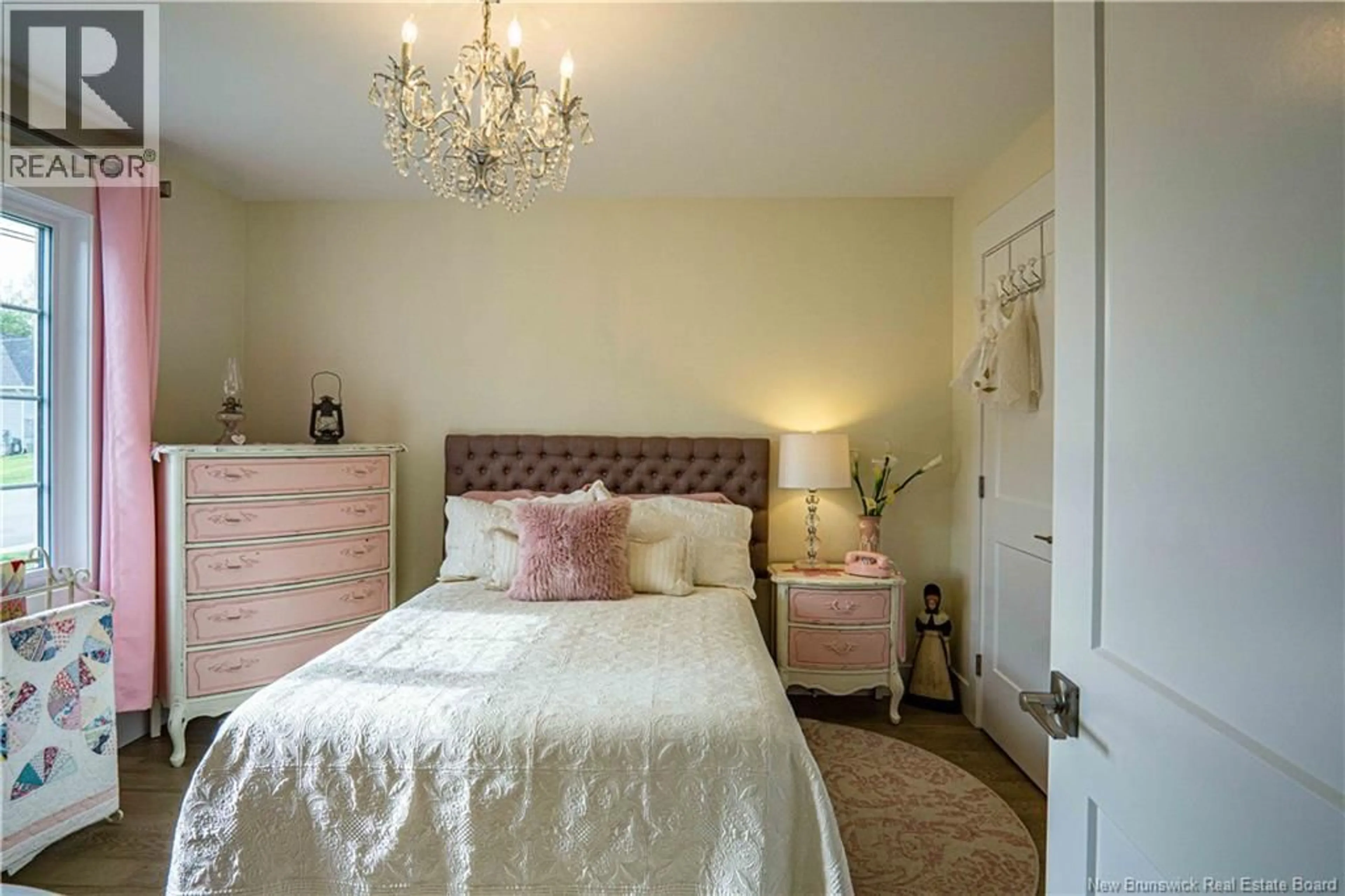 Bedroom with bed, wood/laminate floor for 26 LEAVERY STREET, Fredericton New Brunswick E3G0L8