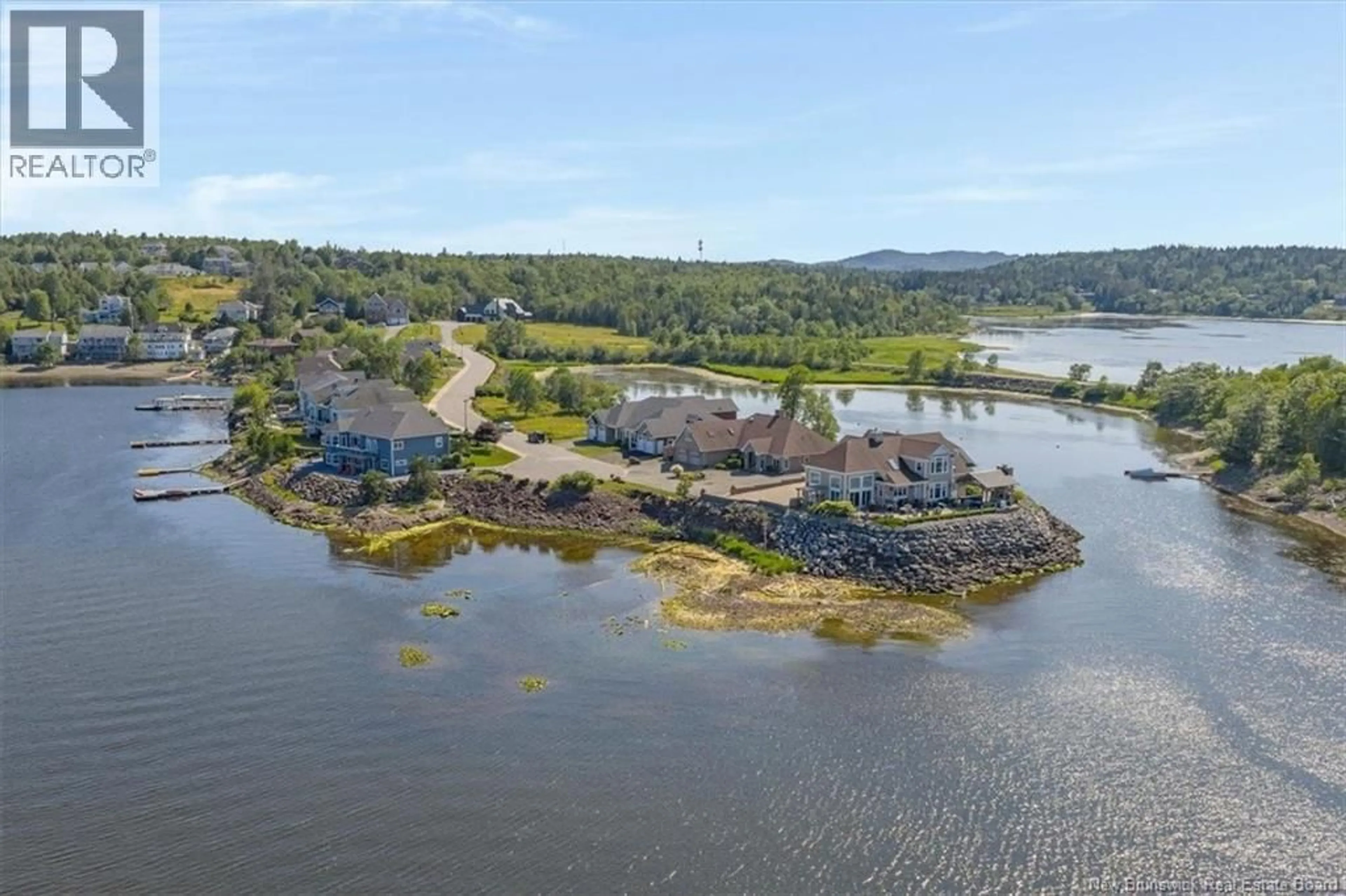 A pic from outside/outdoor area/front of a property/back of a property/a pic from drone, water/lake/river/ocean view for 41 YACHT HAVEN LANE, Saint John New Brunswick E2K5N8
