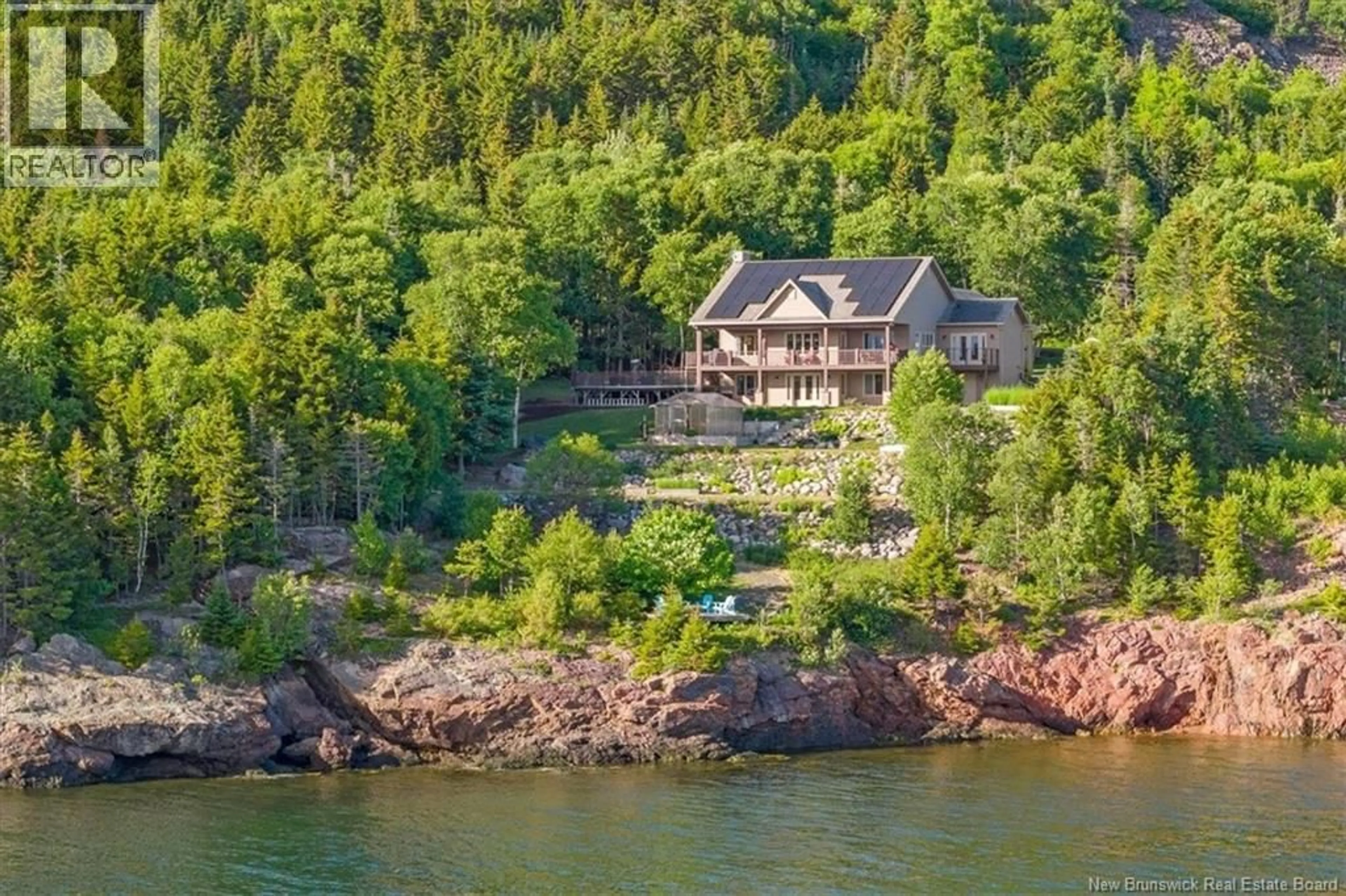 A pic from outside/outdoor area/front of a property/back of a property/a pic from drone, water/lake/river/ocean view for 540 SHORE ROAD, Breadalbane New Brunswick E5C1P3