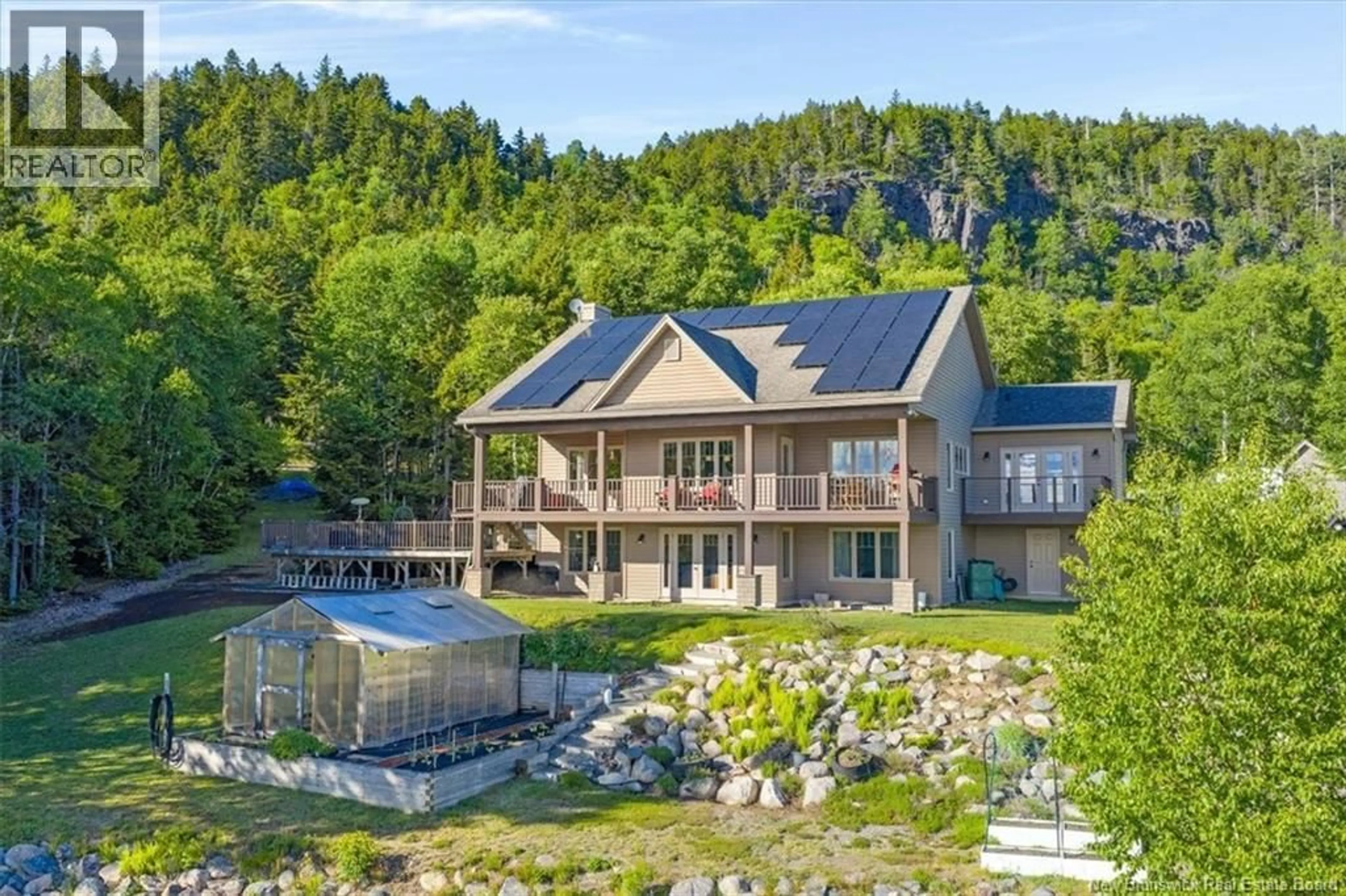 A pic from outside/outdoor area/front of a property/back of a property/a pic from drone, water/lake/river/ocean view for 540 SHORE ROAD, Breadalbane New Brunswick E5C1P3