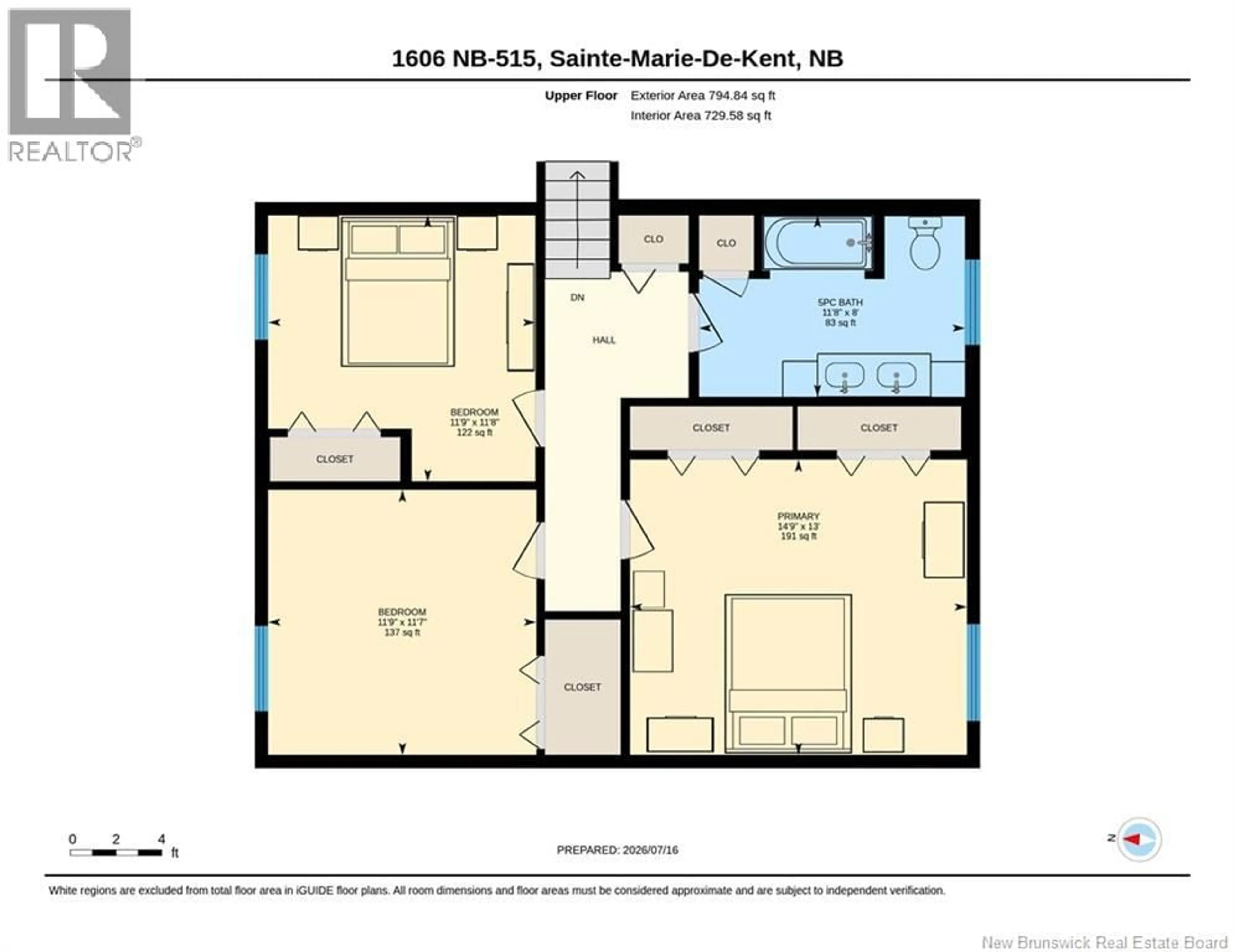 Floor plan for 1606 ROUTE 515, Sainte-Marie-De-Kent New Brunswick E4S2C7