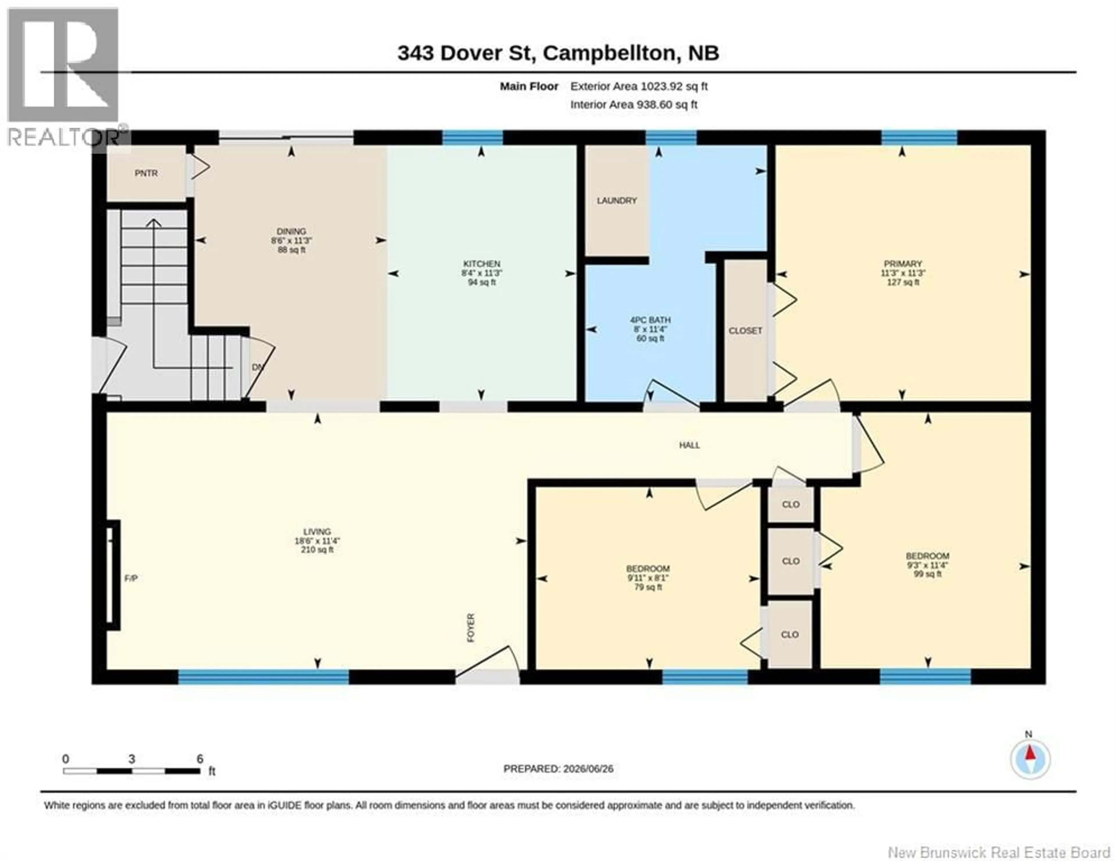 Floor plan for 343 DOVER STREET, Campbellton New Brunswick E3N3M8