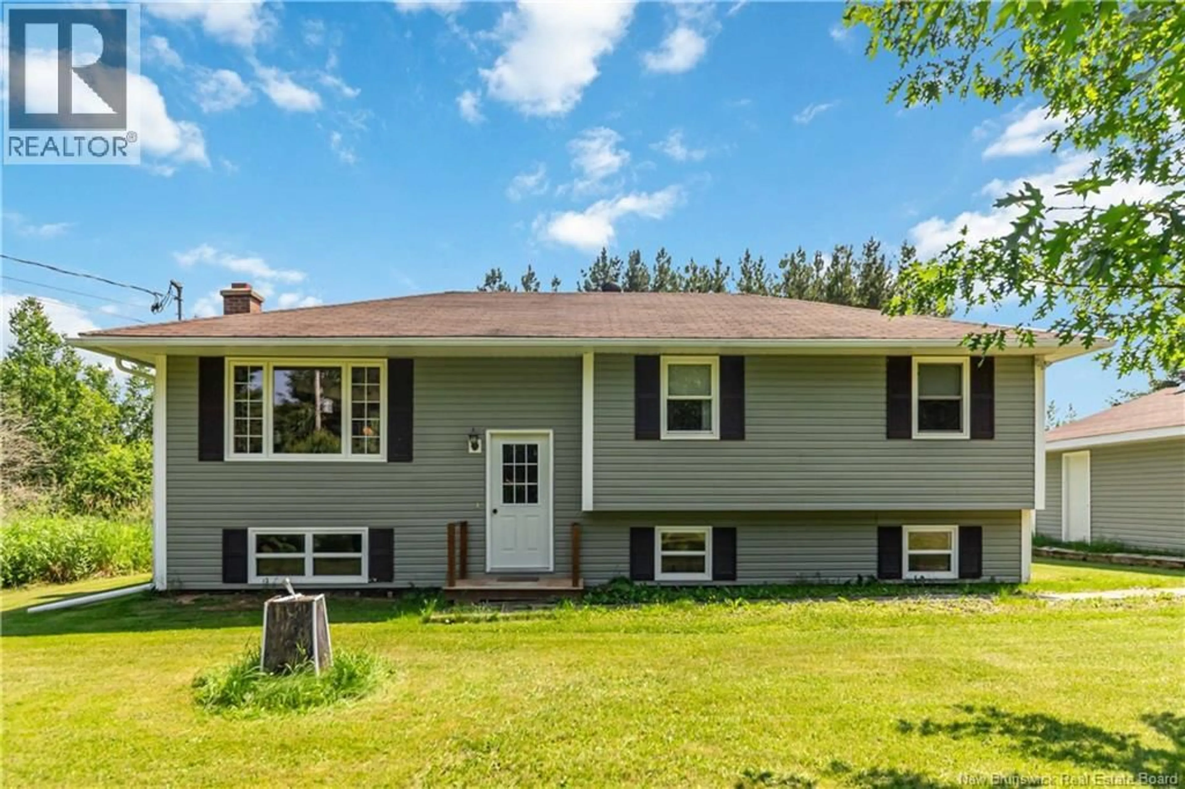 Home with vinyl exterior material, street for 128 RITCHIE ROAD, Upper Coverdale New Brunswick E1J1V5