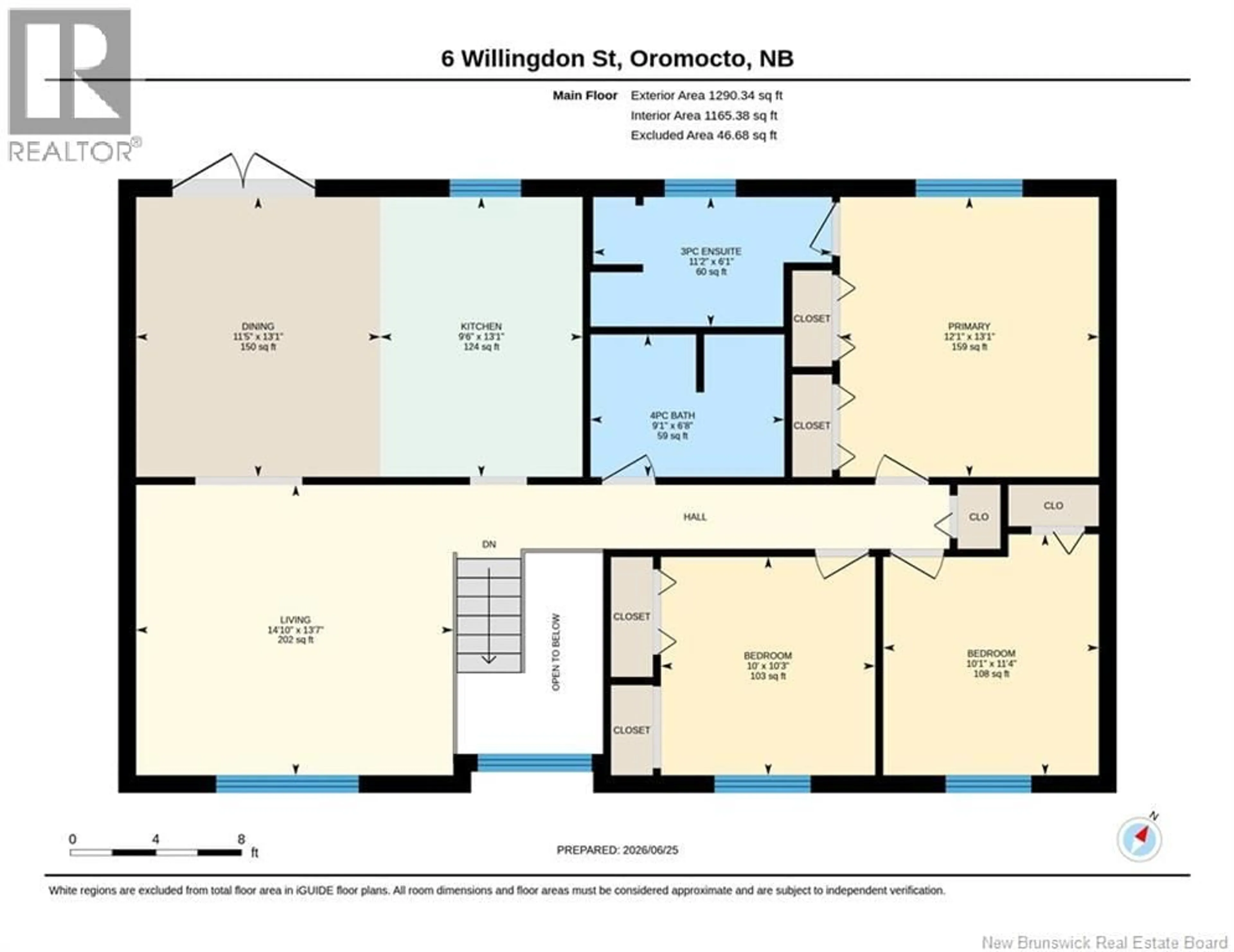 Floor plan for 6 WILLINGDON STREET, Oromocto New Brunswick E2V4N5