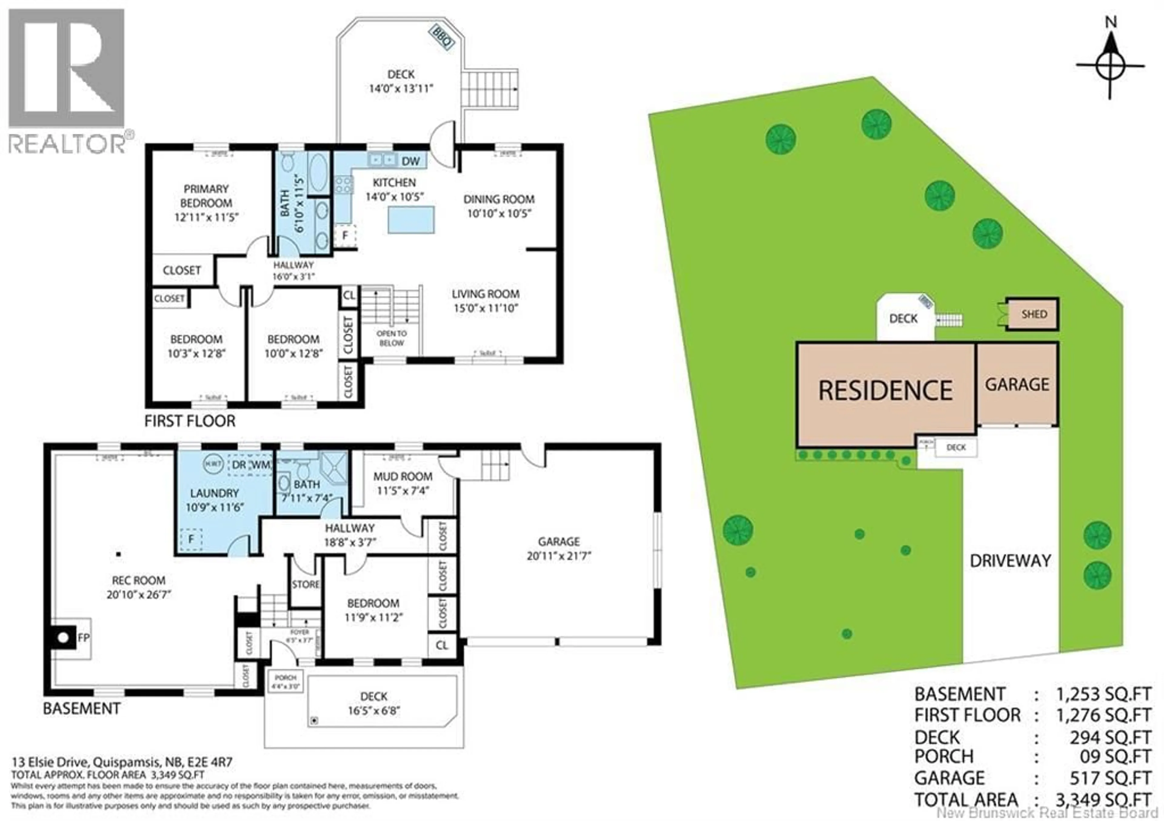 Floor plan for 13 ELSIE DRIVE, Quispamsis New Brunswick E2E4R7