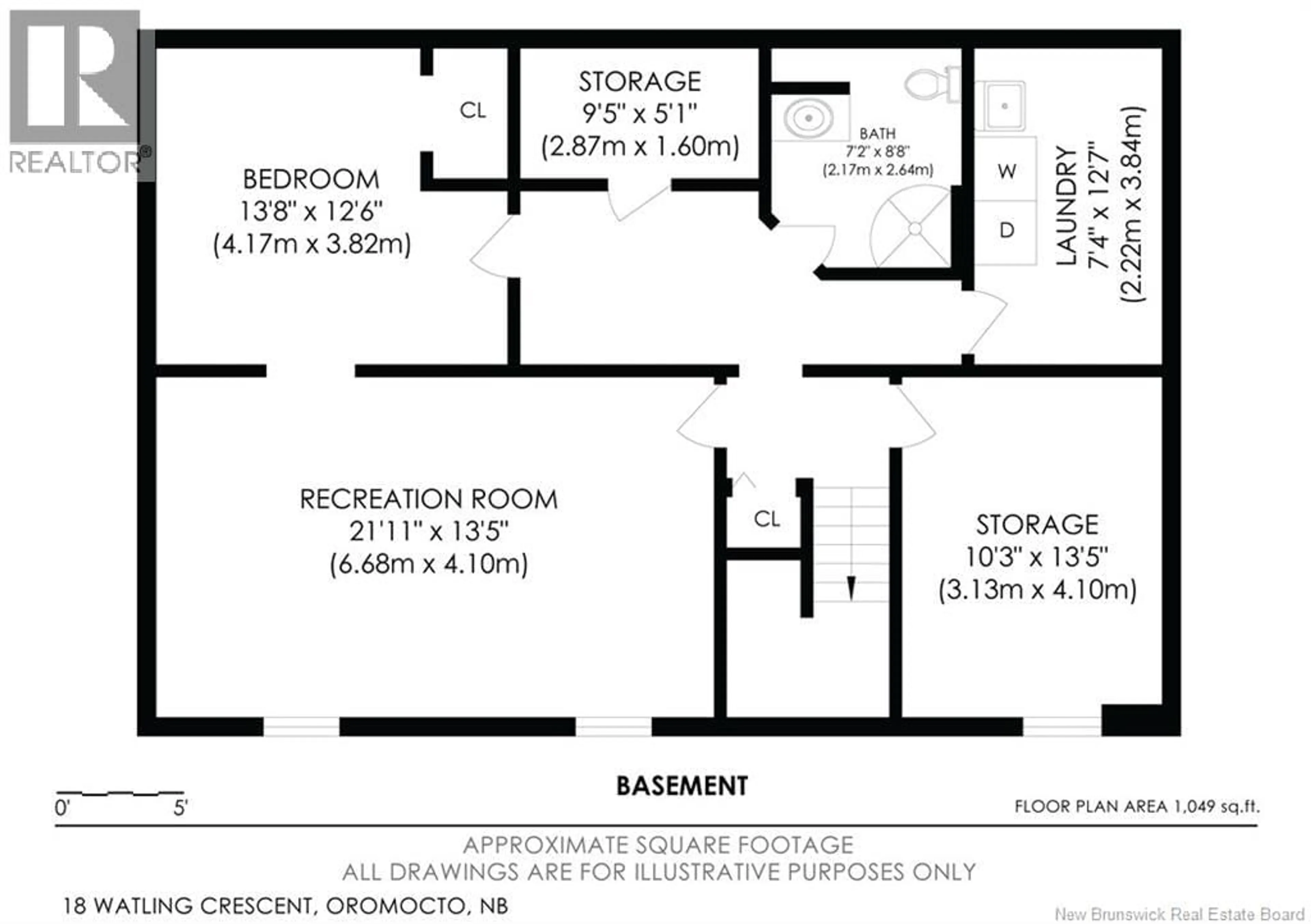 Floor plan for 18 WATLING CRESCENT, Oromocto New Brunswick E2V4M7
