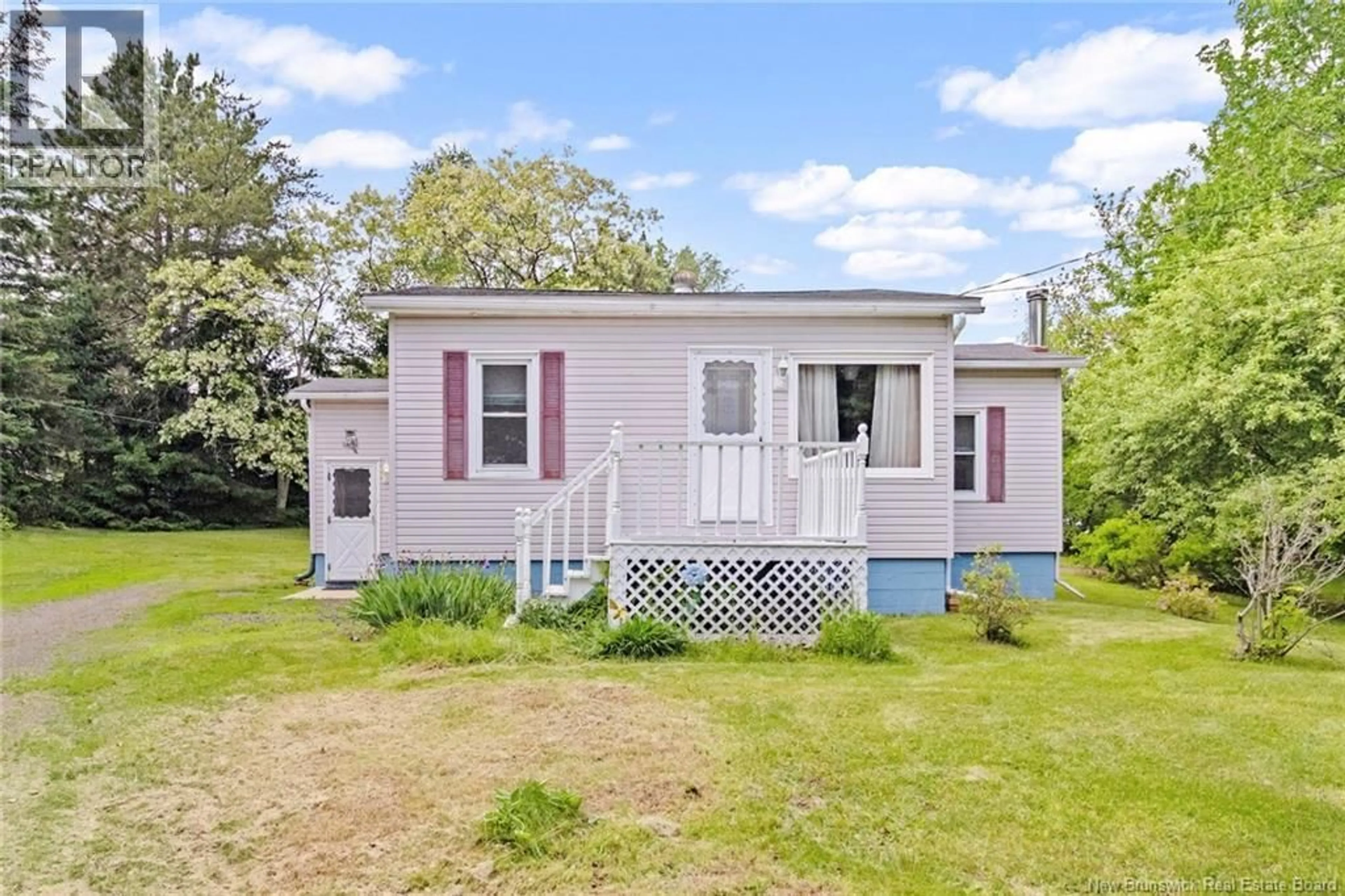 Home with vinyl exterior material, street for 232 LOGUE ROAD, Minto New Brunswick E4B3J5