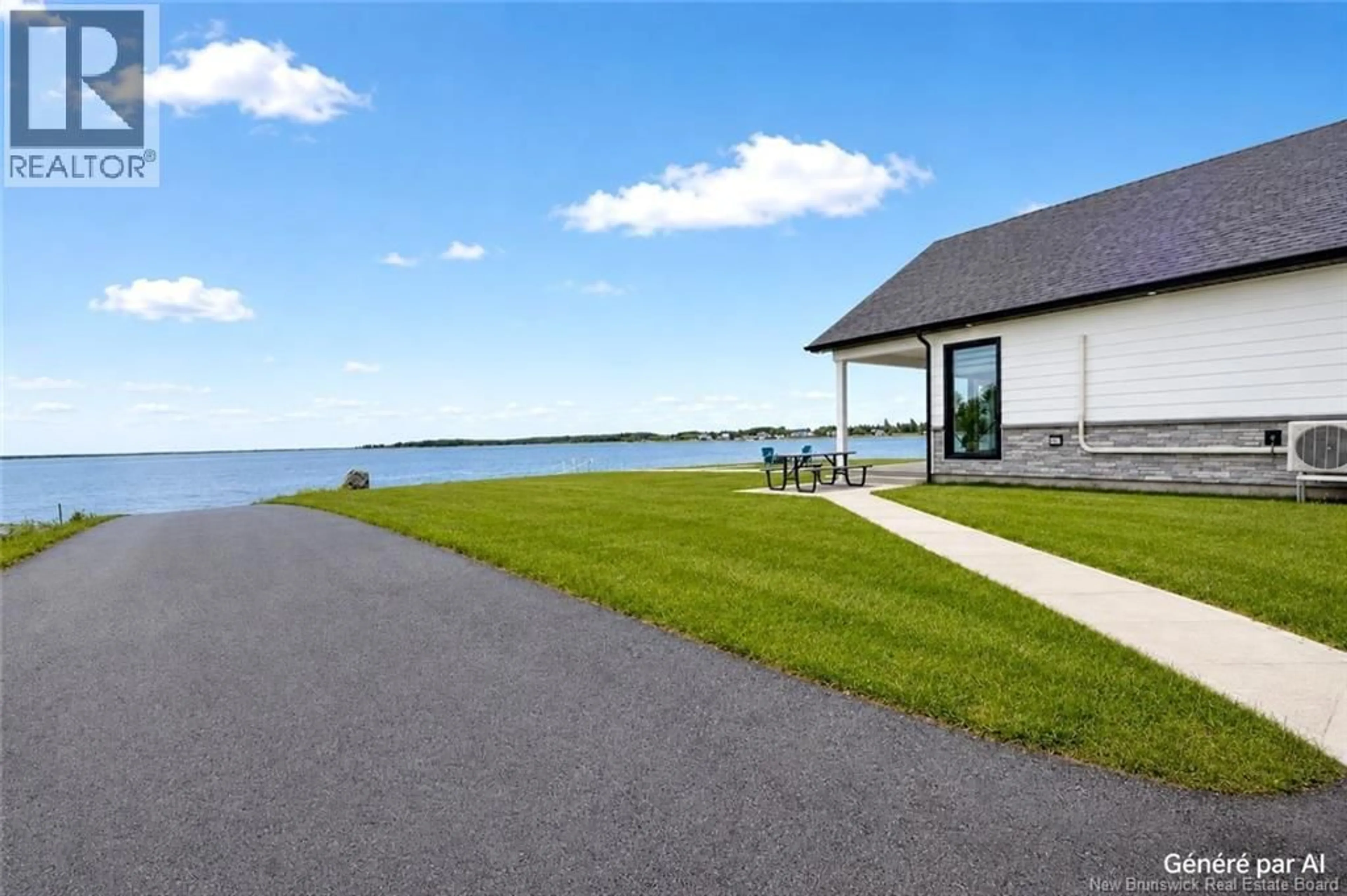 A pic from outside/outdoor area/front of a property/back of a property/a pic from drone, water/lake/river/ocean view for 293 CH SAULNIER EST, Tracadie New Brunswick E1X1E3