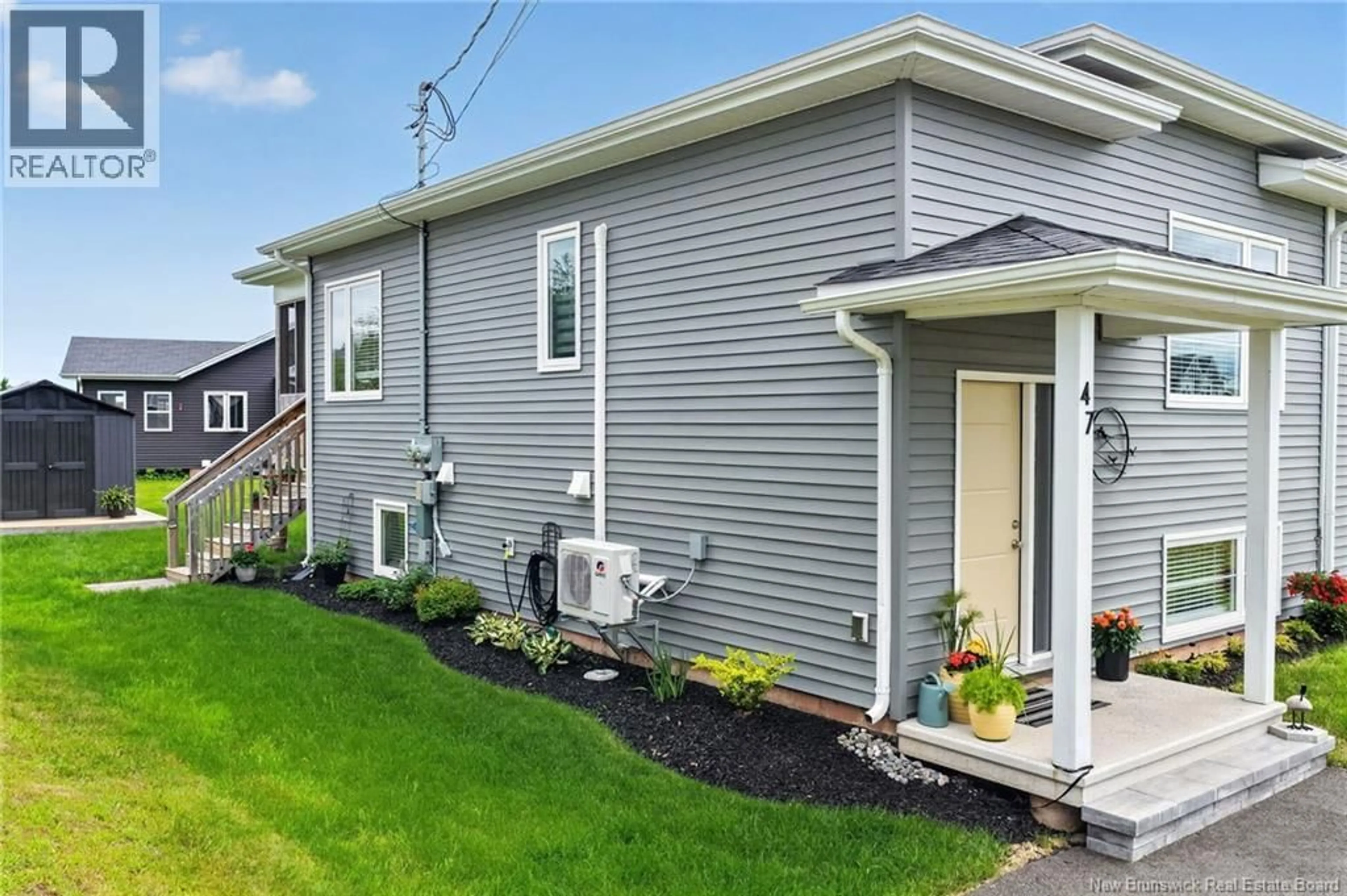 Home with vinyl exterior material, street for 47 BIRCHFIELD STREET, Moncton New Brunswick E1G0W7