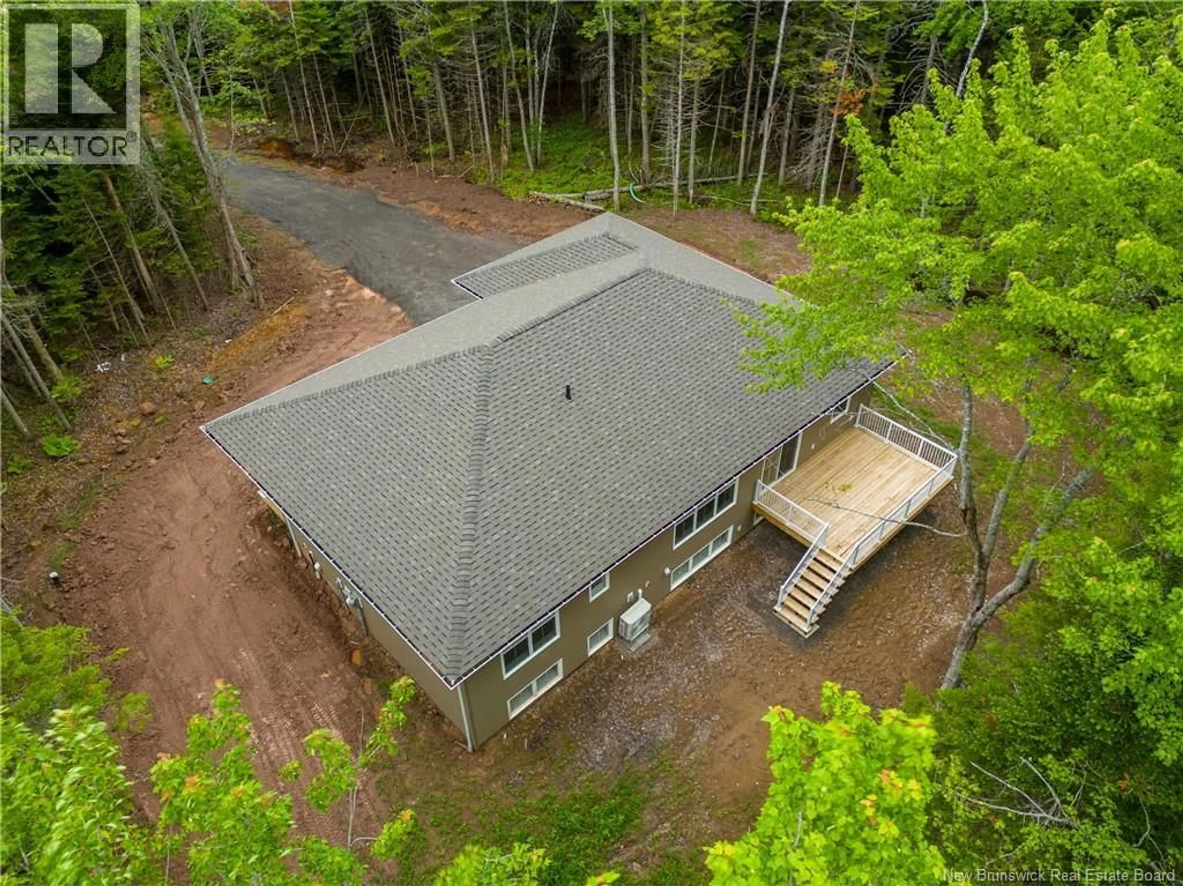 A pic from outside/outdoor area/front of a property/back of a property/a pic from drone, forest/trees view for 25 DES GAMINS STREET, Lakeville New Brunswick E1H0J7