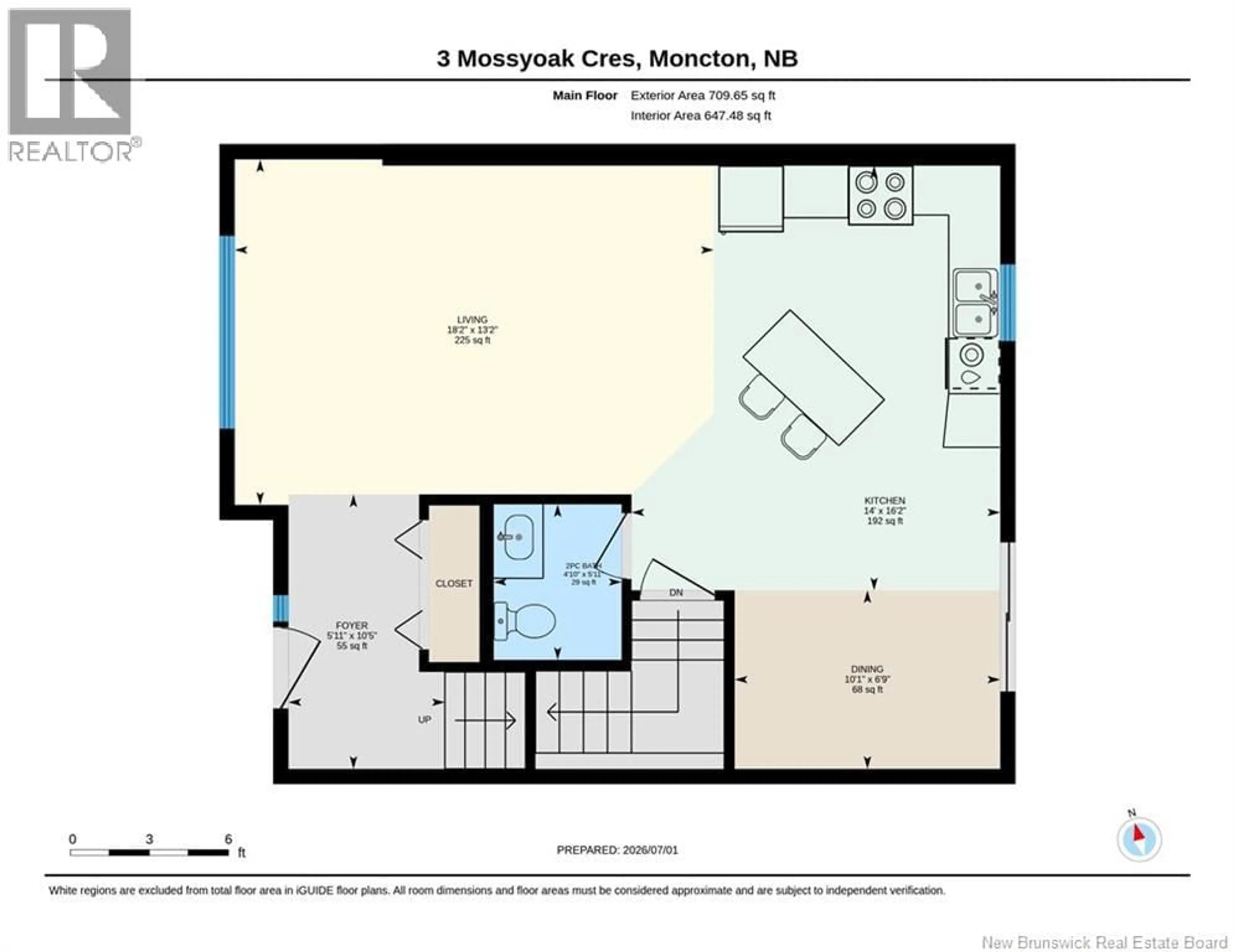Floor plan for 3 MOSSYOAK CRESCENT, Moncton New Brunswick E1G1J8