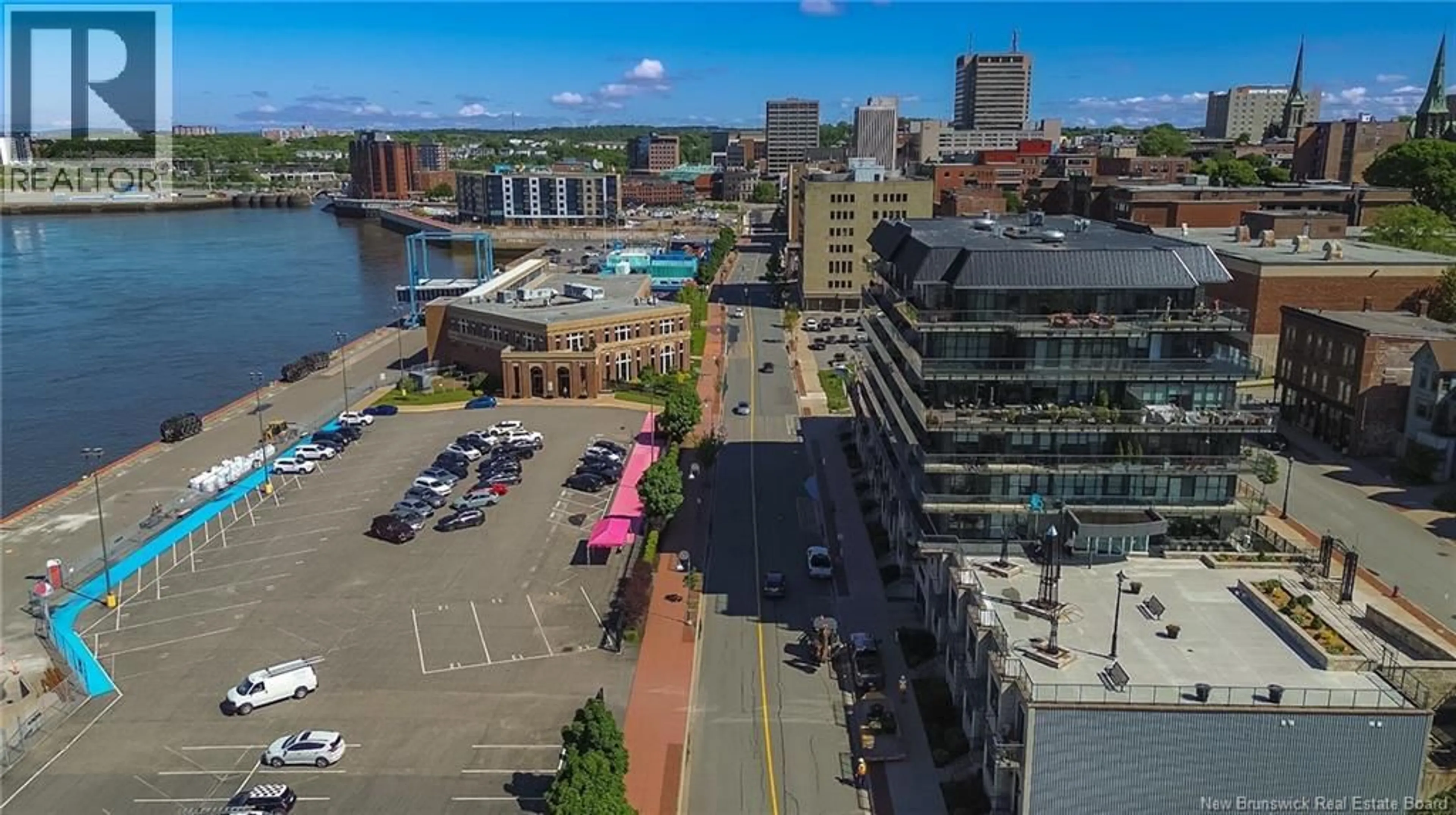 A pic from outside/outdoor area/front of a property/back of a property/a pic from drone, city buildings view from balcony for 208 - 243 PRINCE WILLIAM STREET, Saint John New Brunswick E2L0C6