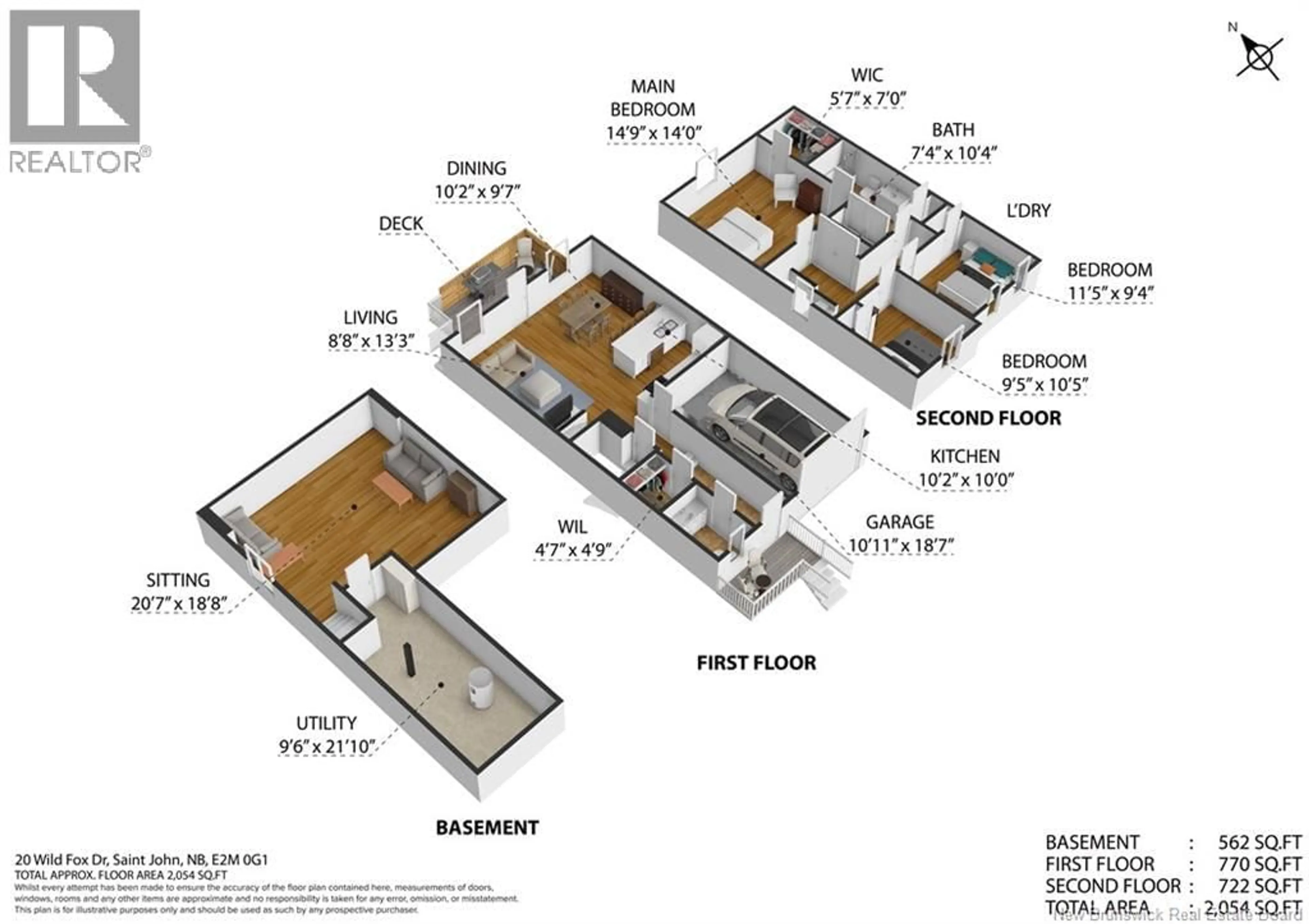 Floor plan for 20 WILD FOX DRIVE, Saint John New Brunswick E2M0G1