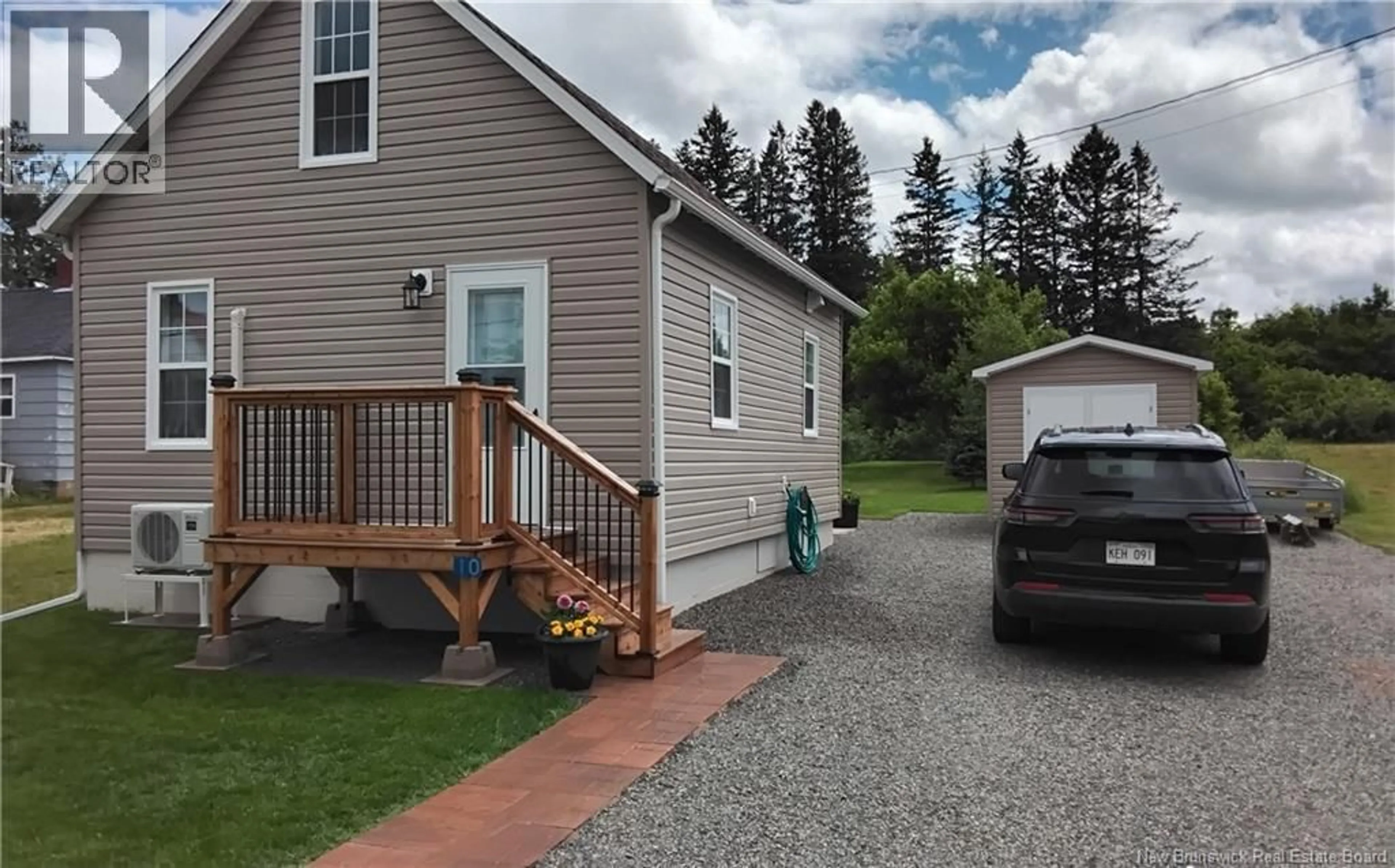 Home with vinyl exterior material, street for 10 GOWLAND MOUNTAIN ROAD, Elgin New Brunswick E4Z1T1