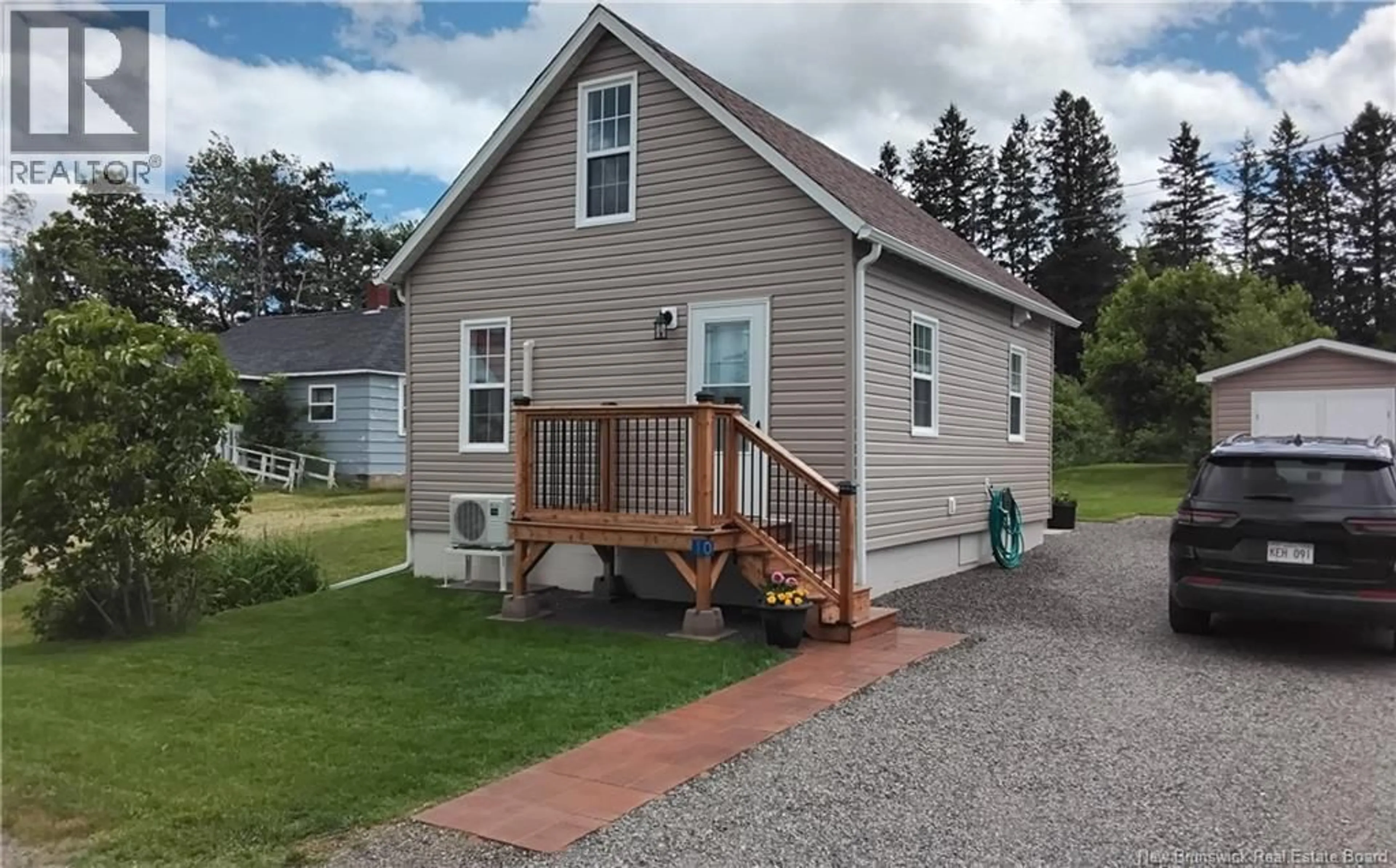 Home with vinyl exterior material, street for 10 GOWLAND MOUNTAIN ROAD, Elgin New Brunswick E4Z1T1