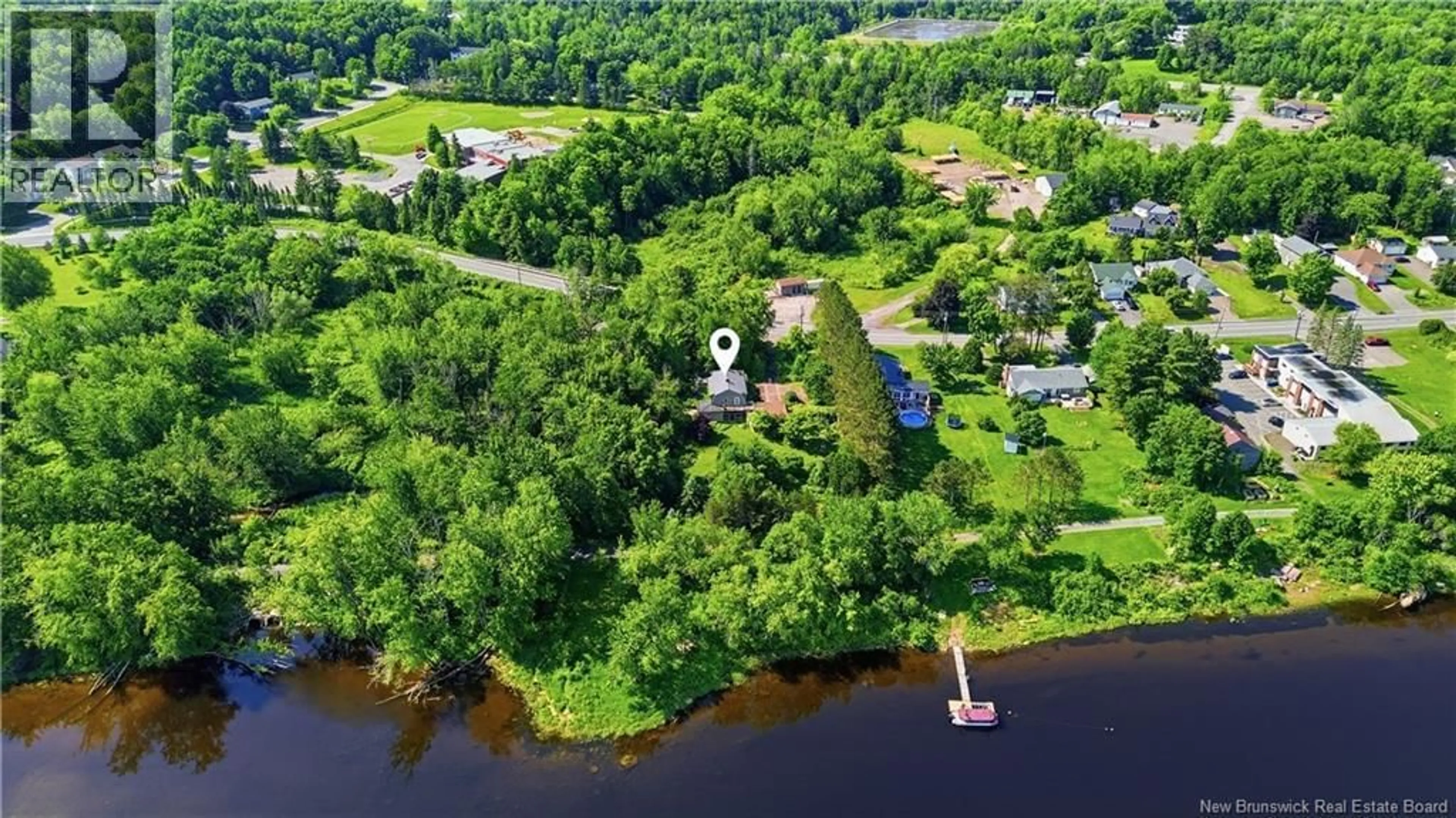 A pic from outside/outdoor area/front of a property/back of a property/a pic from drone, water/lake/river/ocean view for 1421 WOODSTOCK ROAD, Fredericton New Brunswick E3C1P2