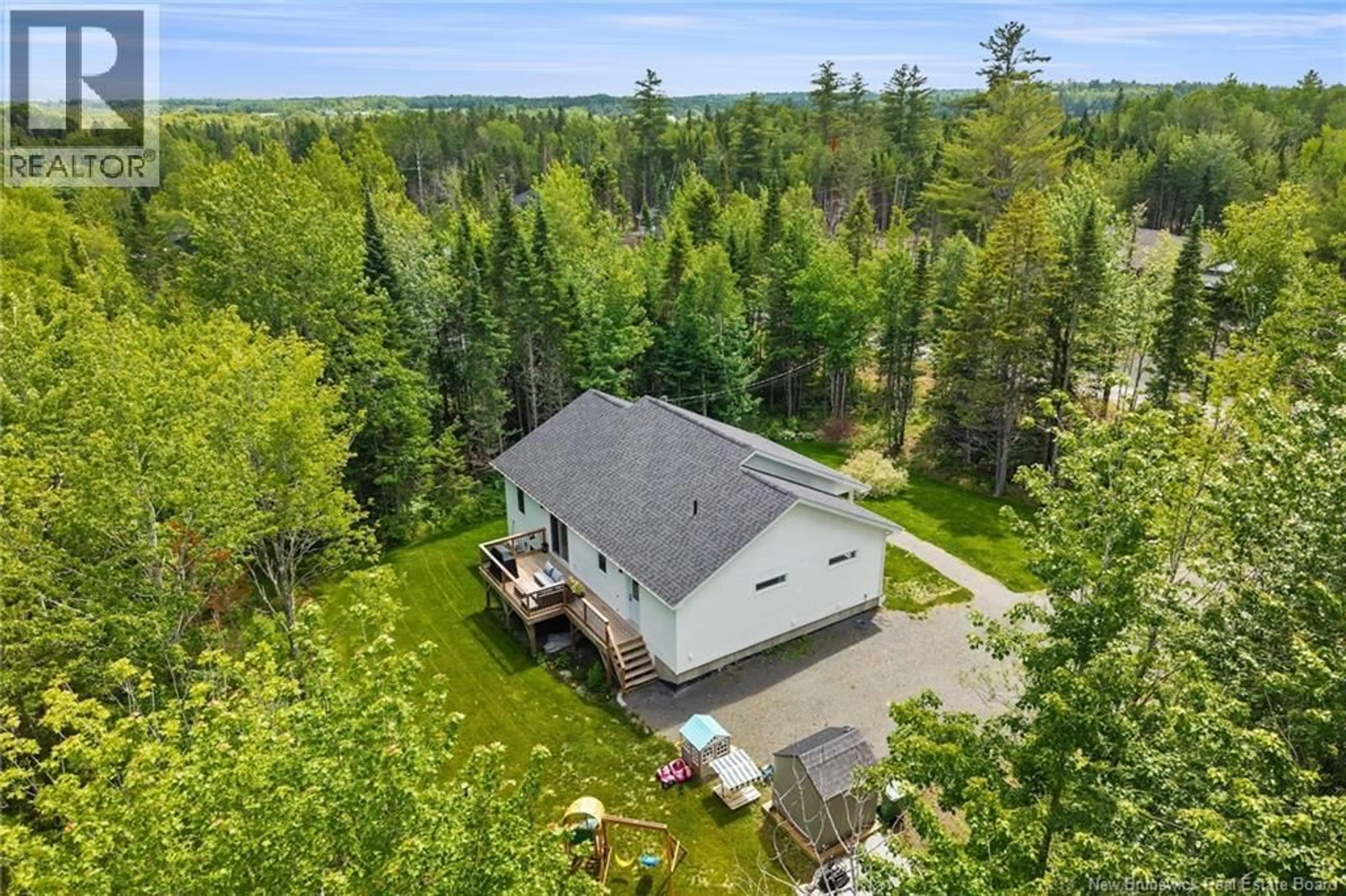 A pic from outside/outdoor area/front of a property/back of a property/a pic from drone, water/lake/river/ocean view for 17 PEABODY ROAD, Rusagonis New Brunswick E3B8Z6