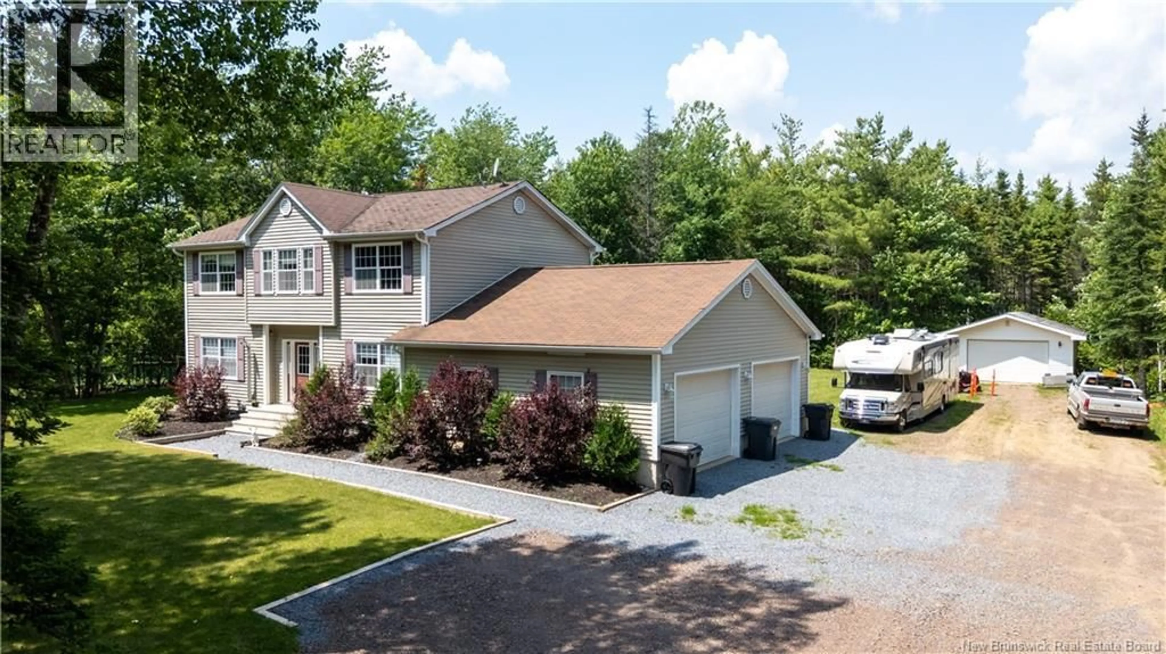 Home with vinyl exterior material, street for 32 BELLEFIELD, Lower Coverdale New Brunswick E1J0A9
