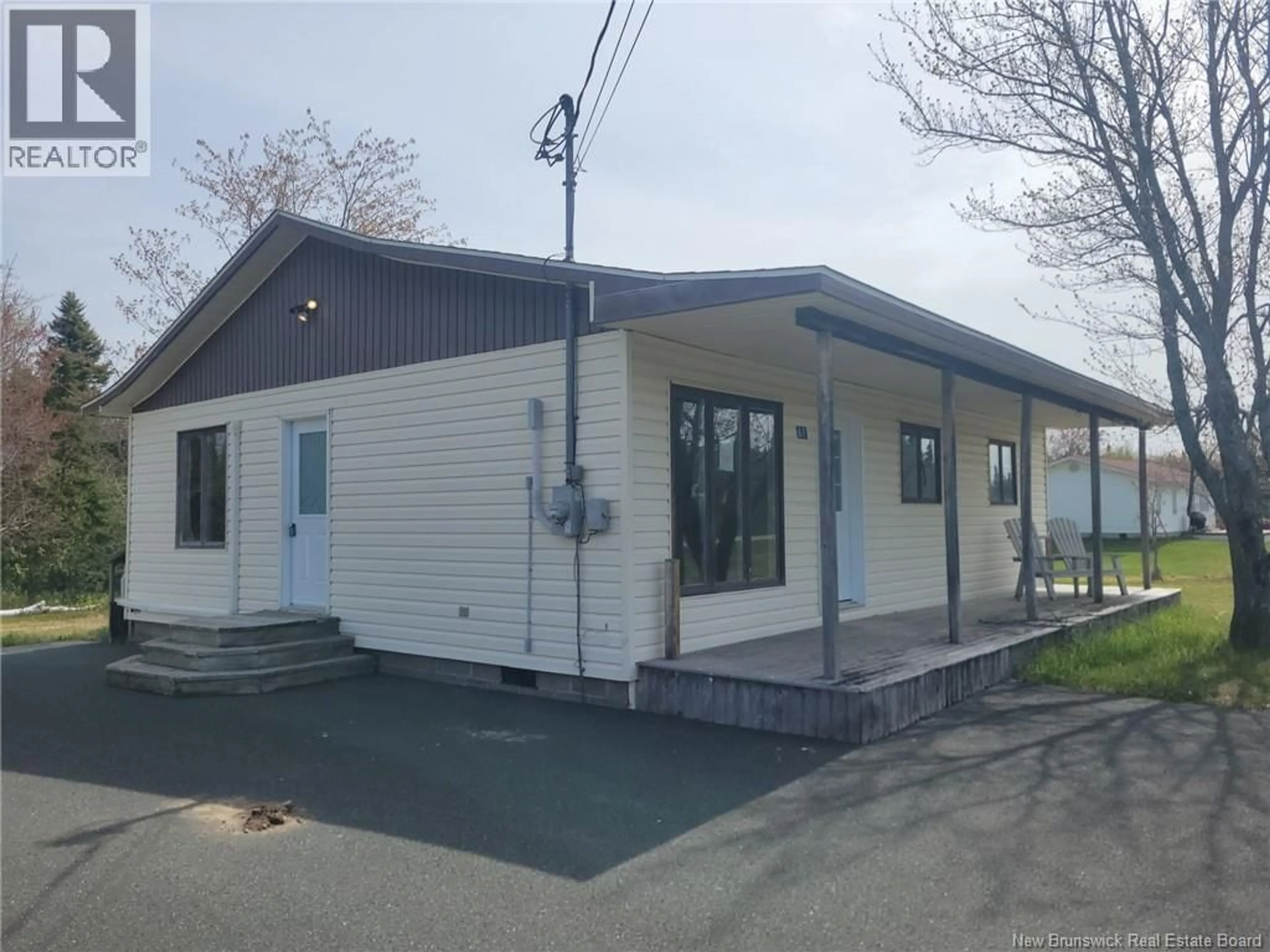 Home with vinyl exterior material, street for 61 ROBERTSON ROAD, Brantville New Brunswick E9H1M1