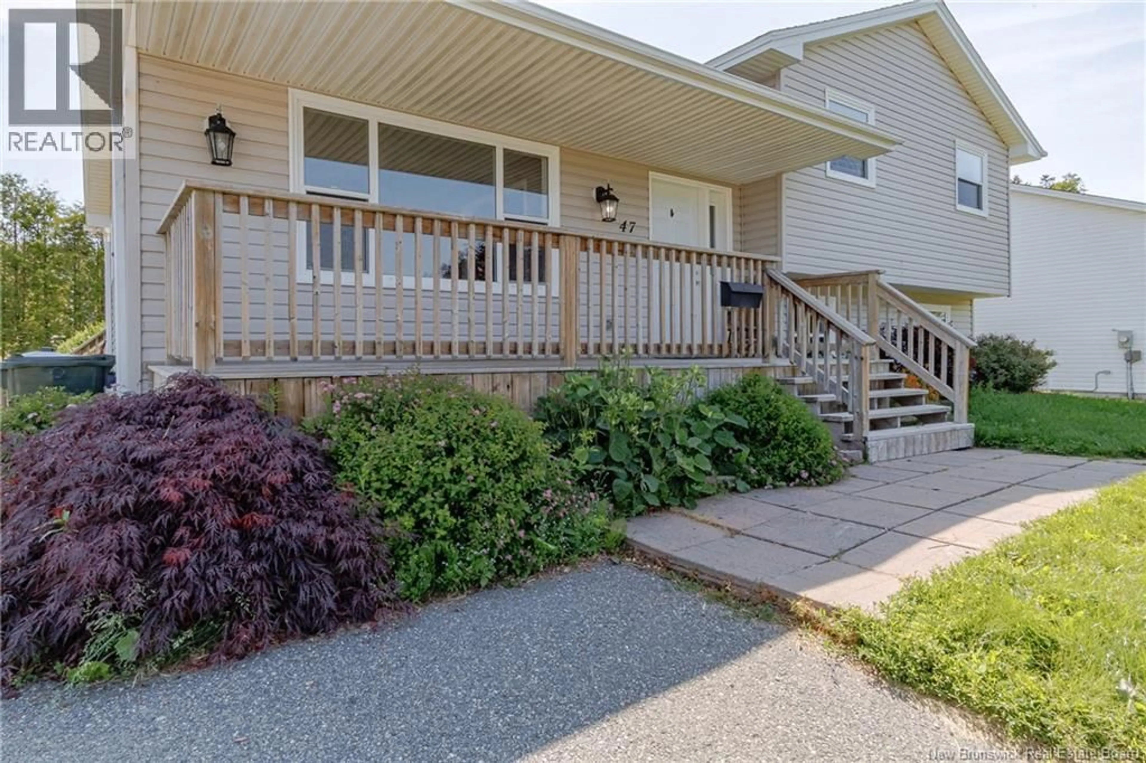 Home with vinyl exterior material, street for 47 GLENWOOD DRIVE, Saint John New Brunswick E2M5P3