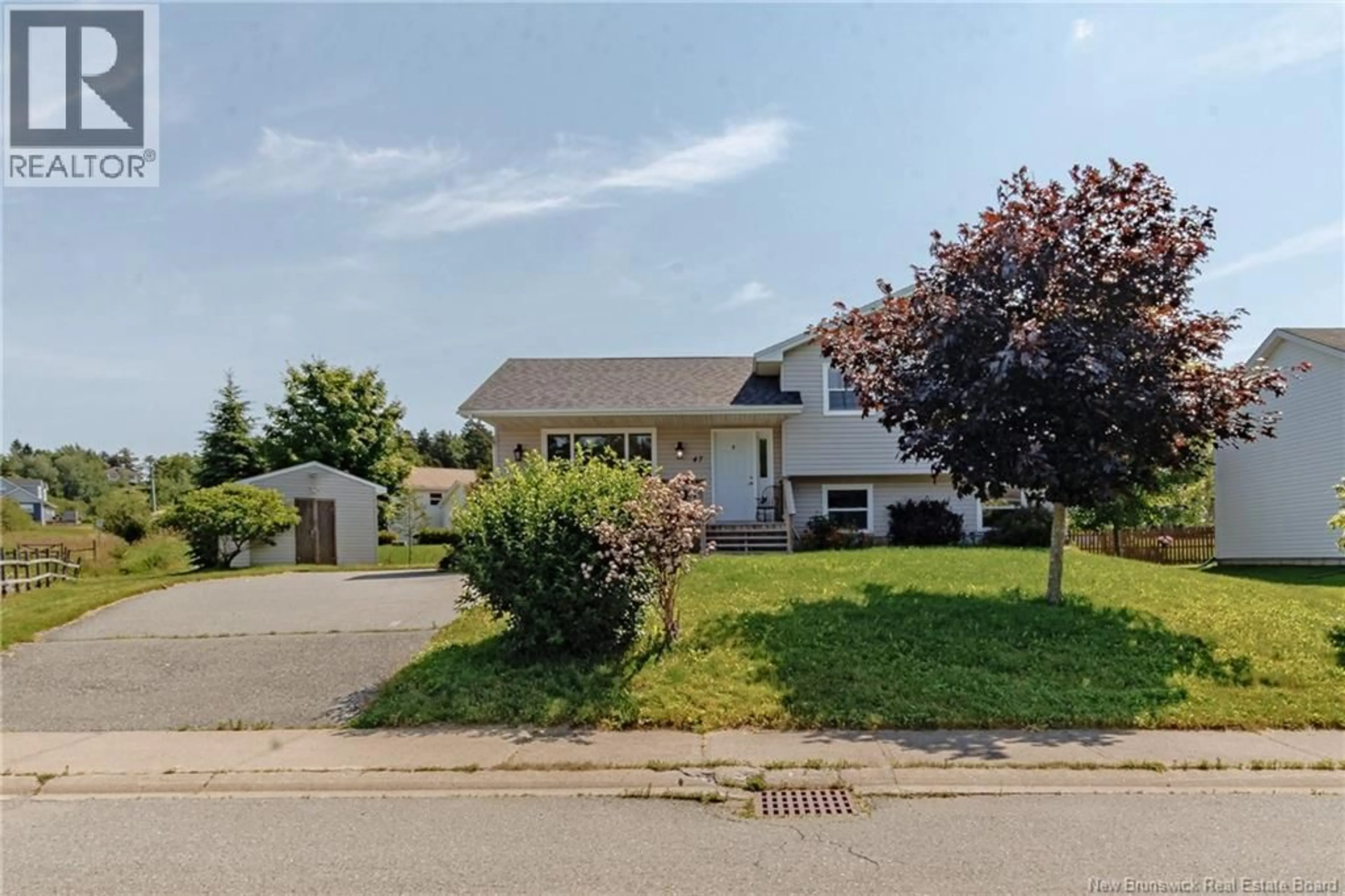 Home with vinyl exterior material, street for 47 GLENWOOD DRIVE, Saint John New Brunswick E2M5P3
