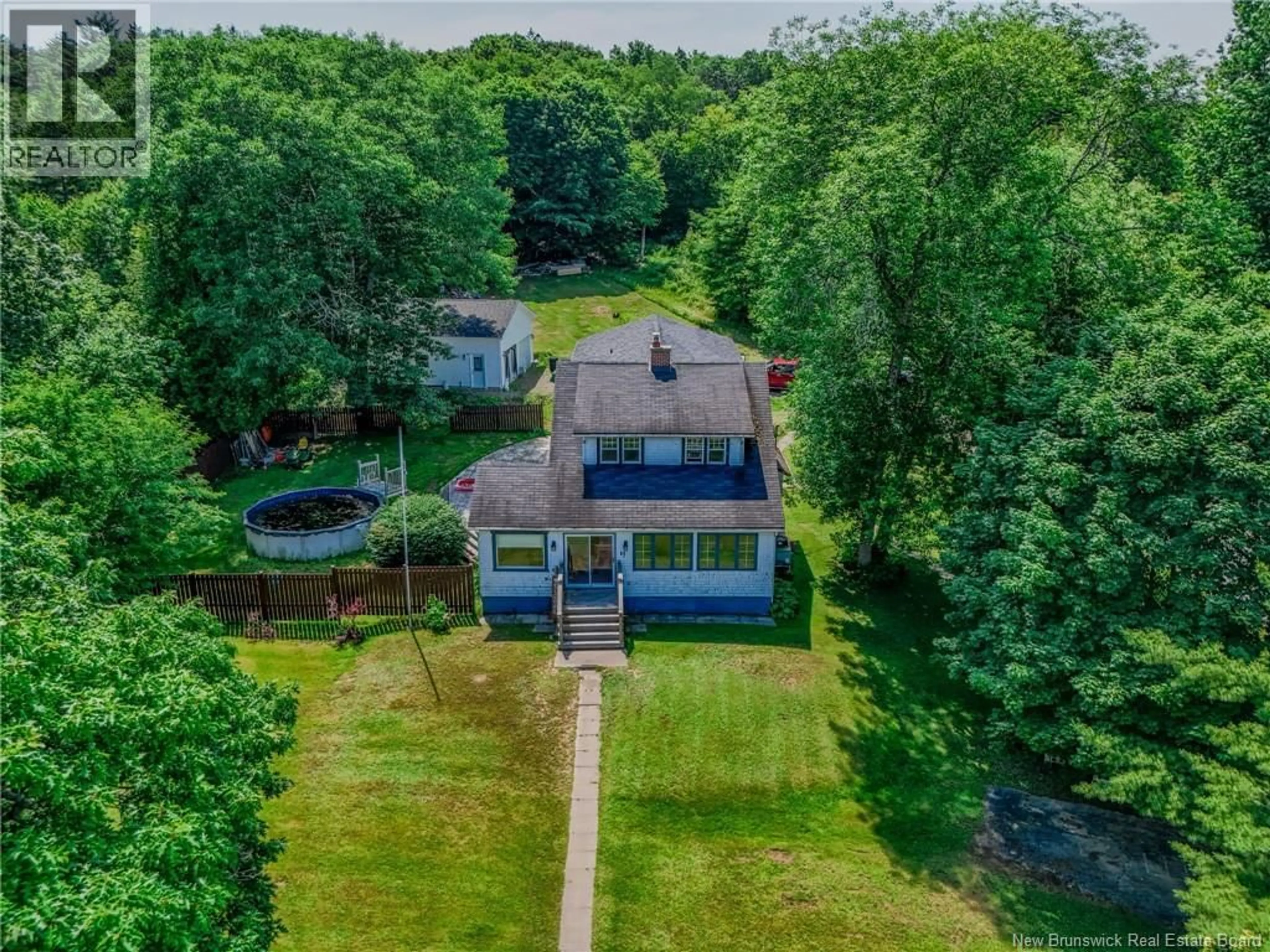 A pic from outside/outdoor area/front of a property/back of a property/a pic from drone, water/lake/river/ocean view for 45 NEREPIS ROAD, Grand Bay-Westfield New Brunswick E5K2Y5