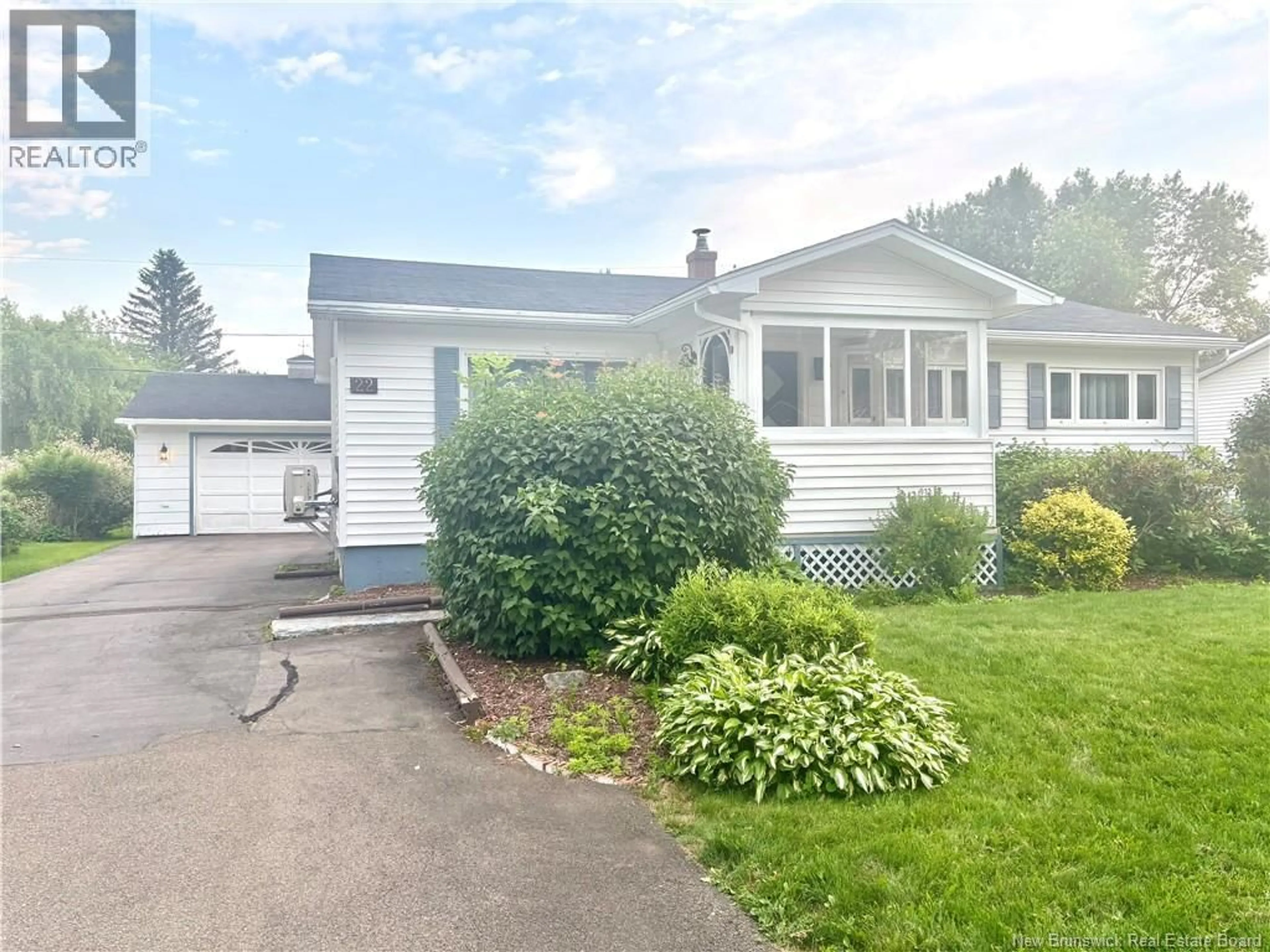 Home with vinyl exterior material, street for 22 ASHBURN AVENUE, Riverview New Brunswick E1B3C7