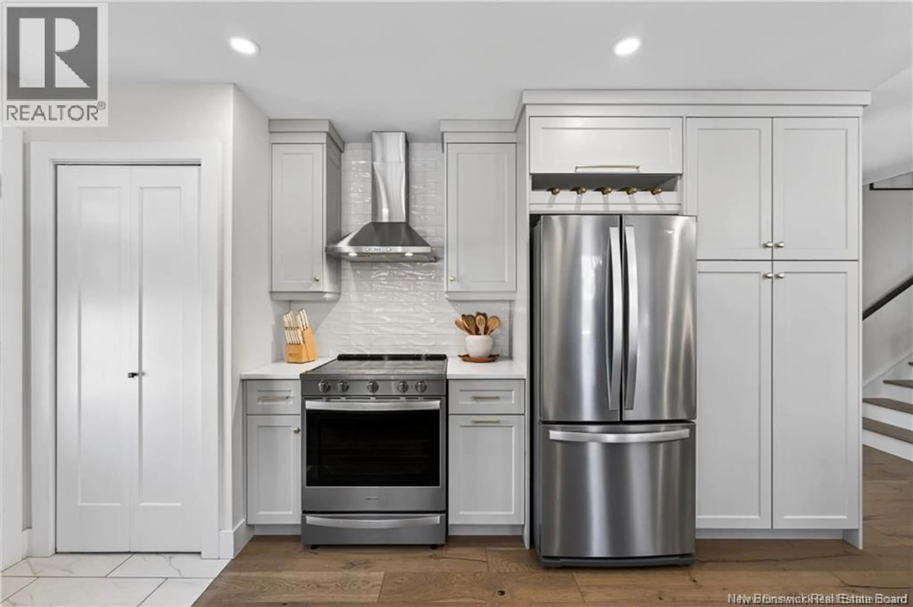 Open concept kitchen, ceramic/tile floor for 3 MERSEREAU STREET, Miramichi New Brunswick E1N3N8