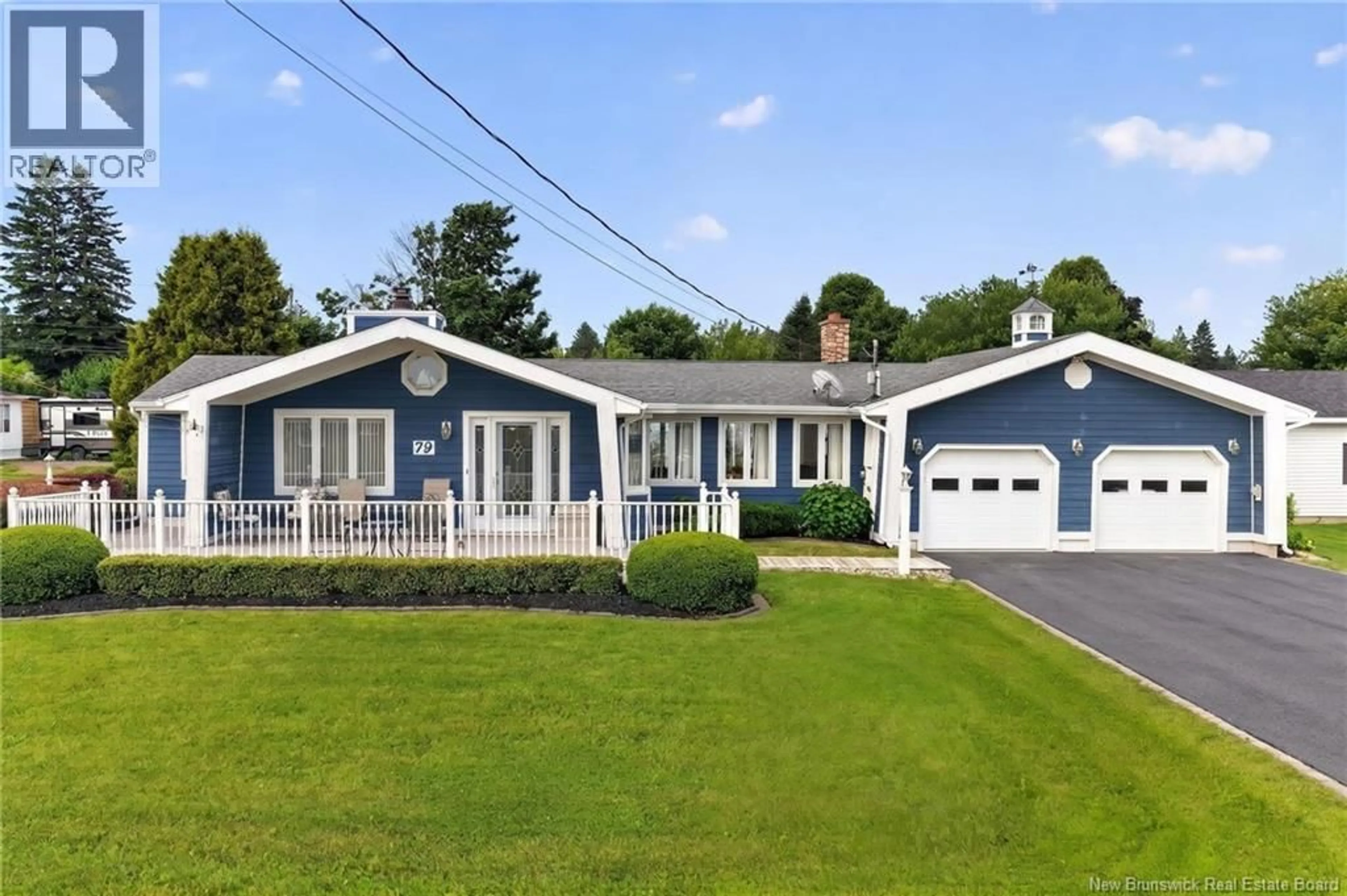 Home with vinyl exterior material, street for 79 SUNSHINE DRIVE, Grande-Digue New Brunswick E4R5T7