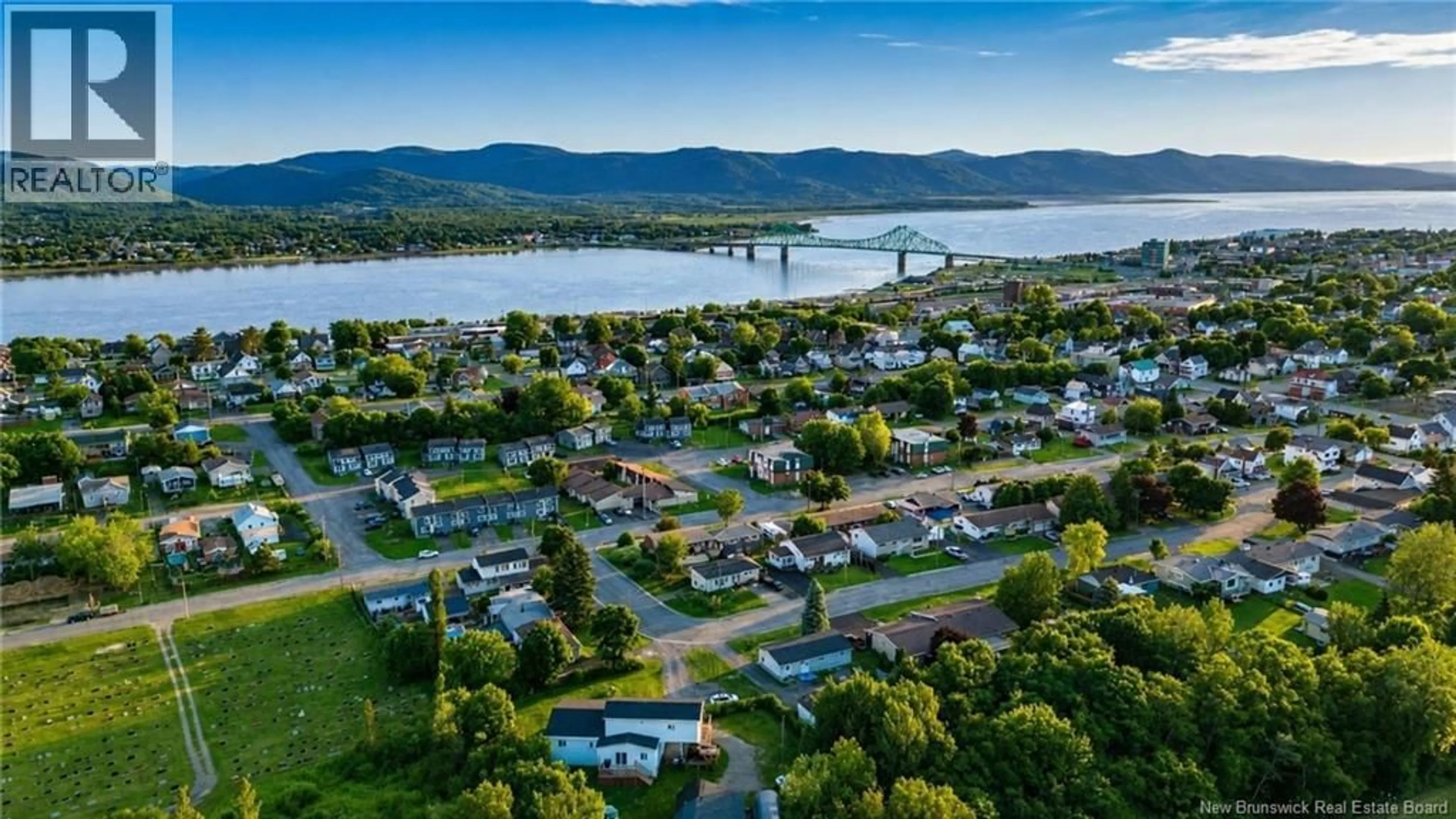 A pic from outside/outdoor area/front of a property/back of a property/a pic from drone, water/lake/river/ocean view for 6 LEBEL COURT, Campbellton New Brunswick E3N3Y3