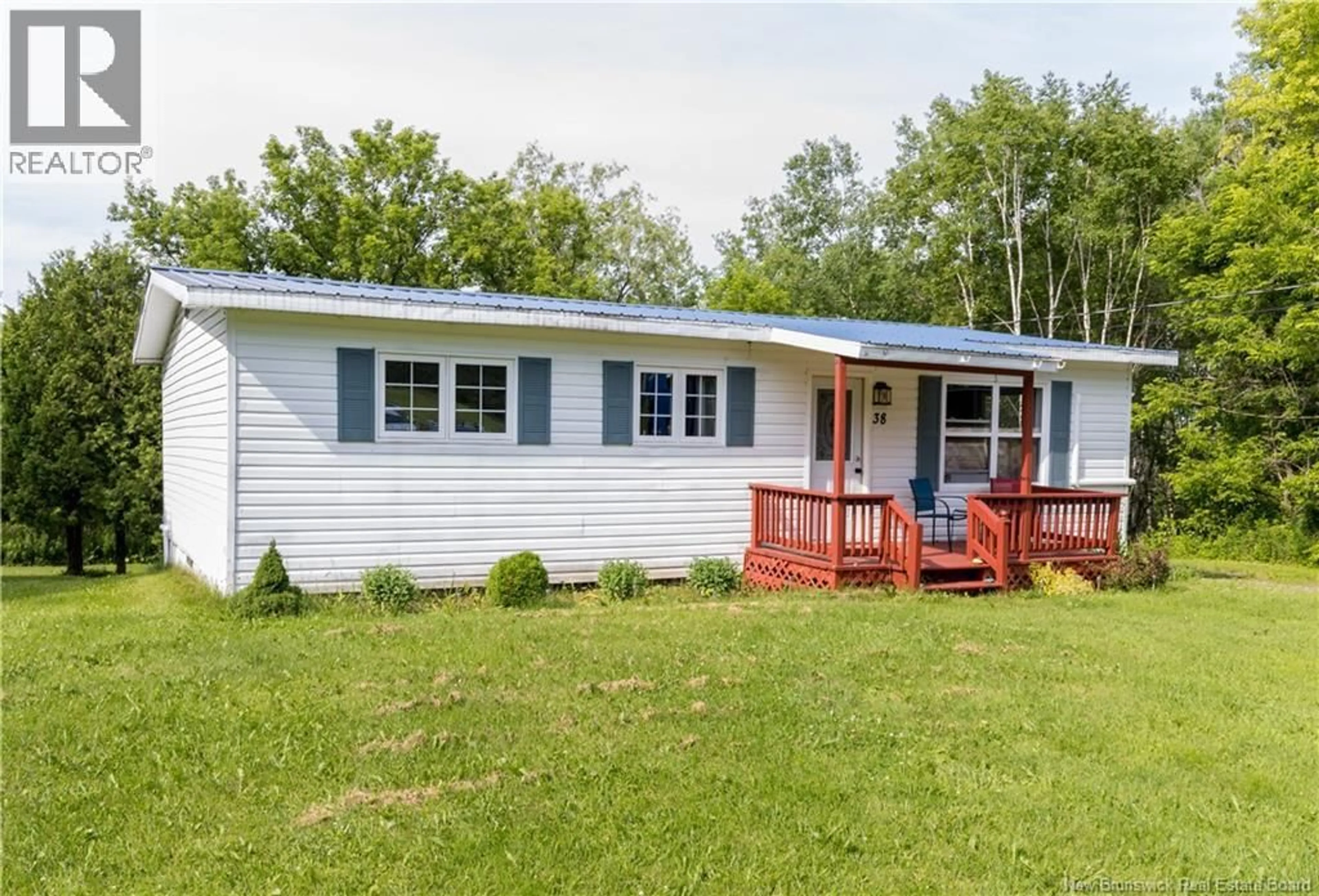 Home with vinyl exterior material, street for 38 ROUTE 190, Carlingford New Brunswick E7H4J5