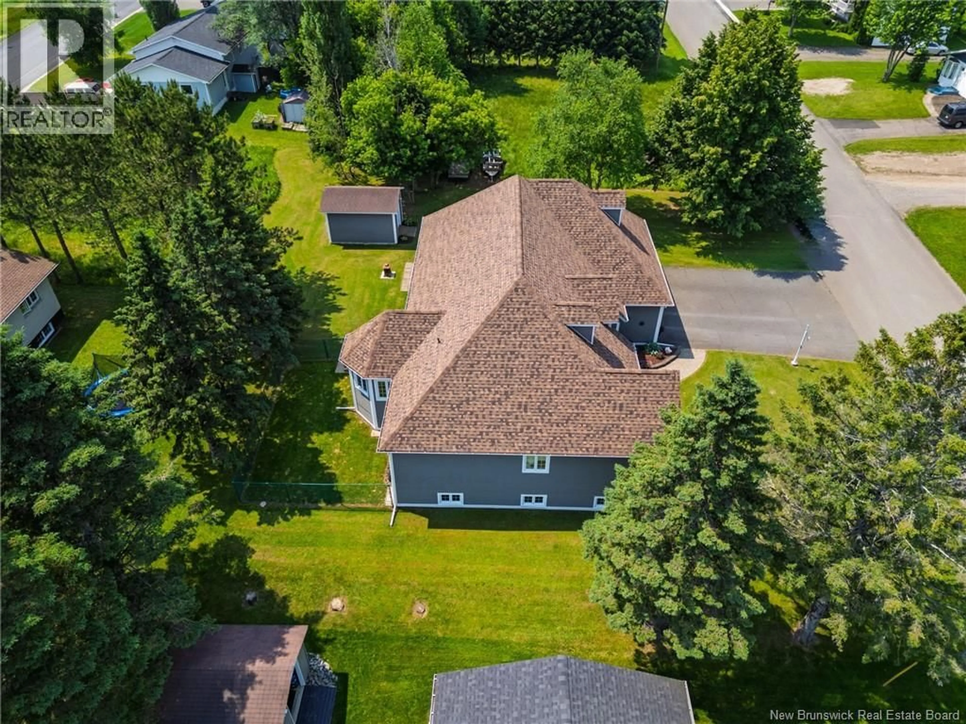 A pic from outside/outdoor area/front of a property/back of a property/a pic from drone, street for 112 BOURGOIN, Drummond New Brunswick E3Y1K1