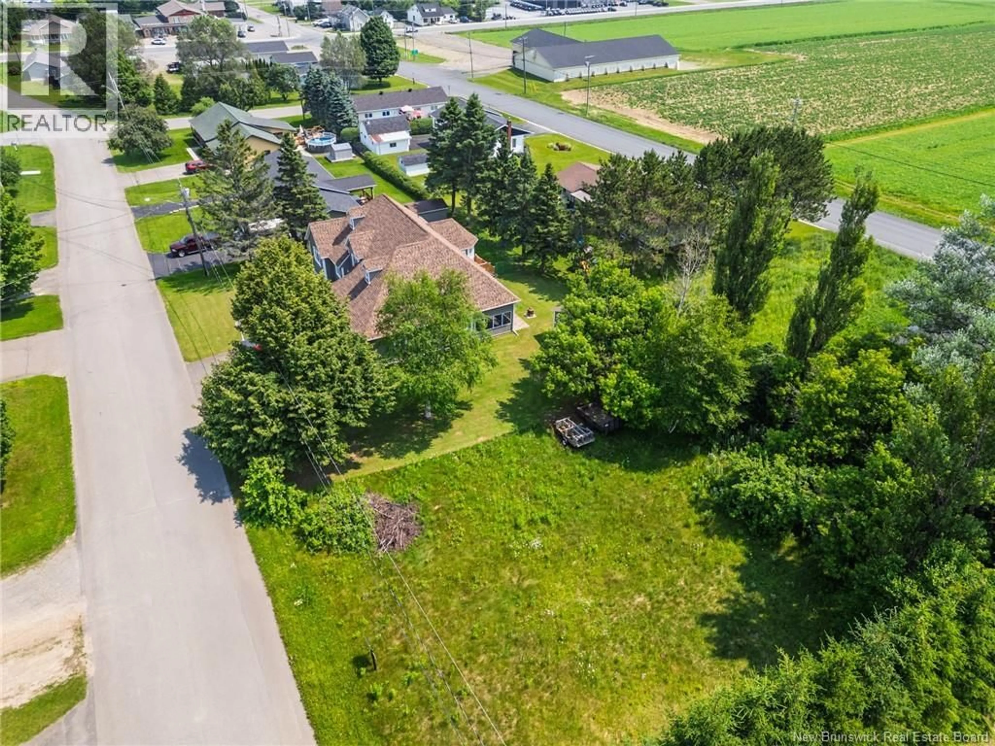 A pic from outside/outdoor area/front of a property/back of a property/a pic from drone, street for 112 BOURGOIN, Drummond New Brunswick E3Y1K1