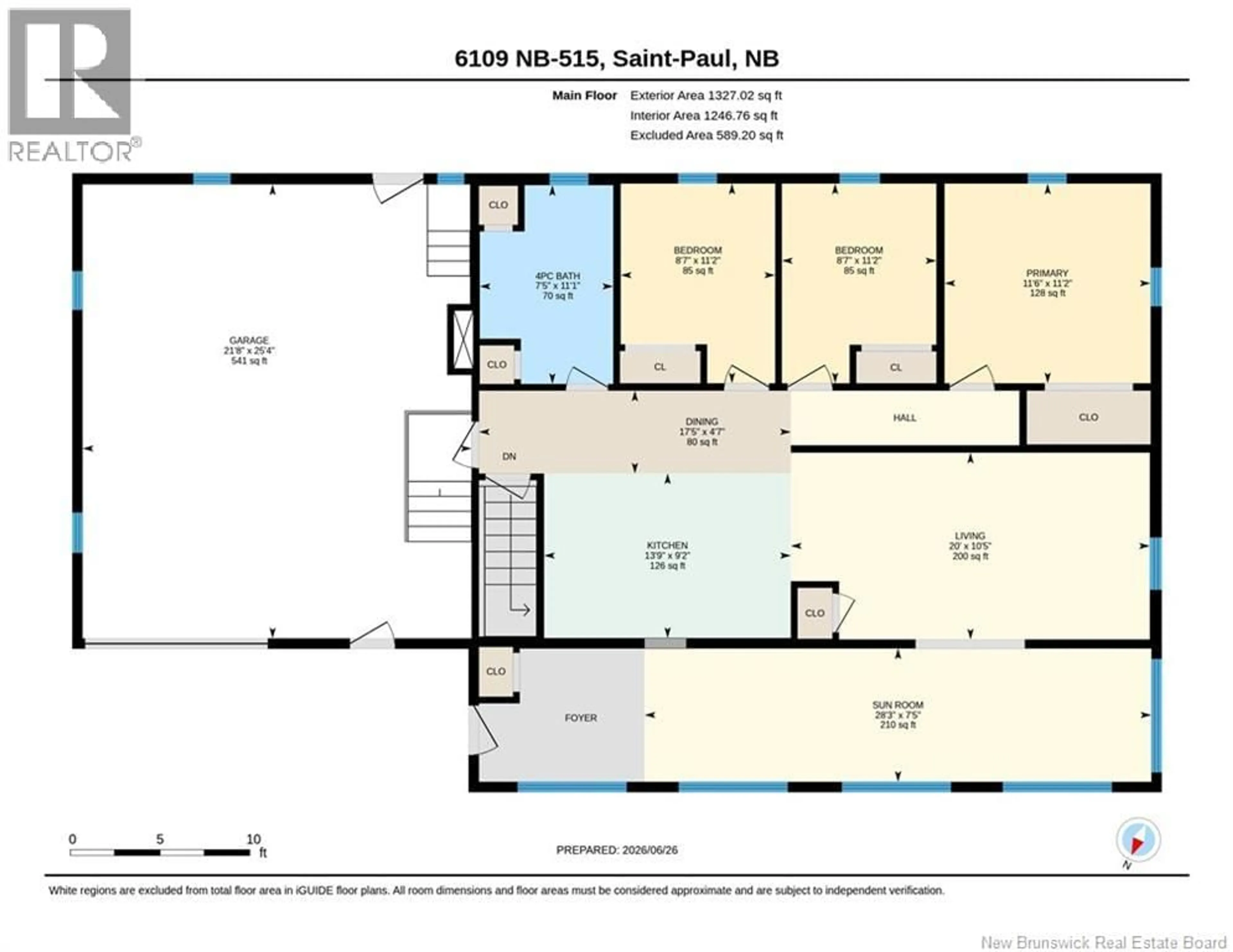 Floor plan for 6109 ROUTE 515, Saint-Paul New Brunswick E4T3P4