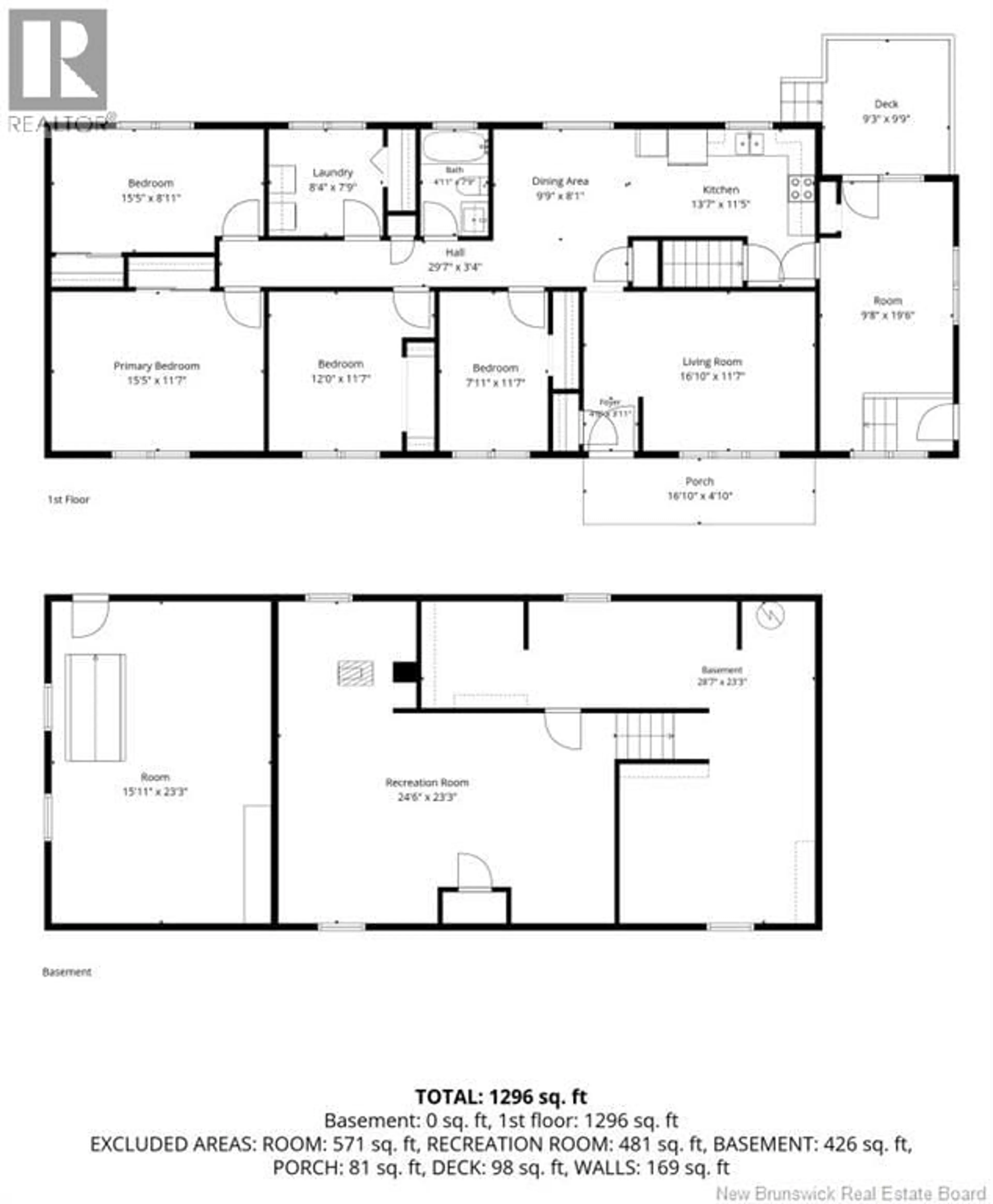 Floor plan for 190 NORRIS ROAD, Saint John New Brunswick E2N1G6