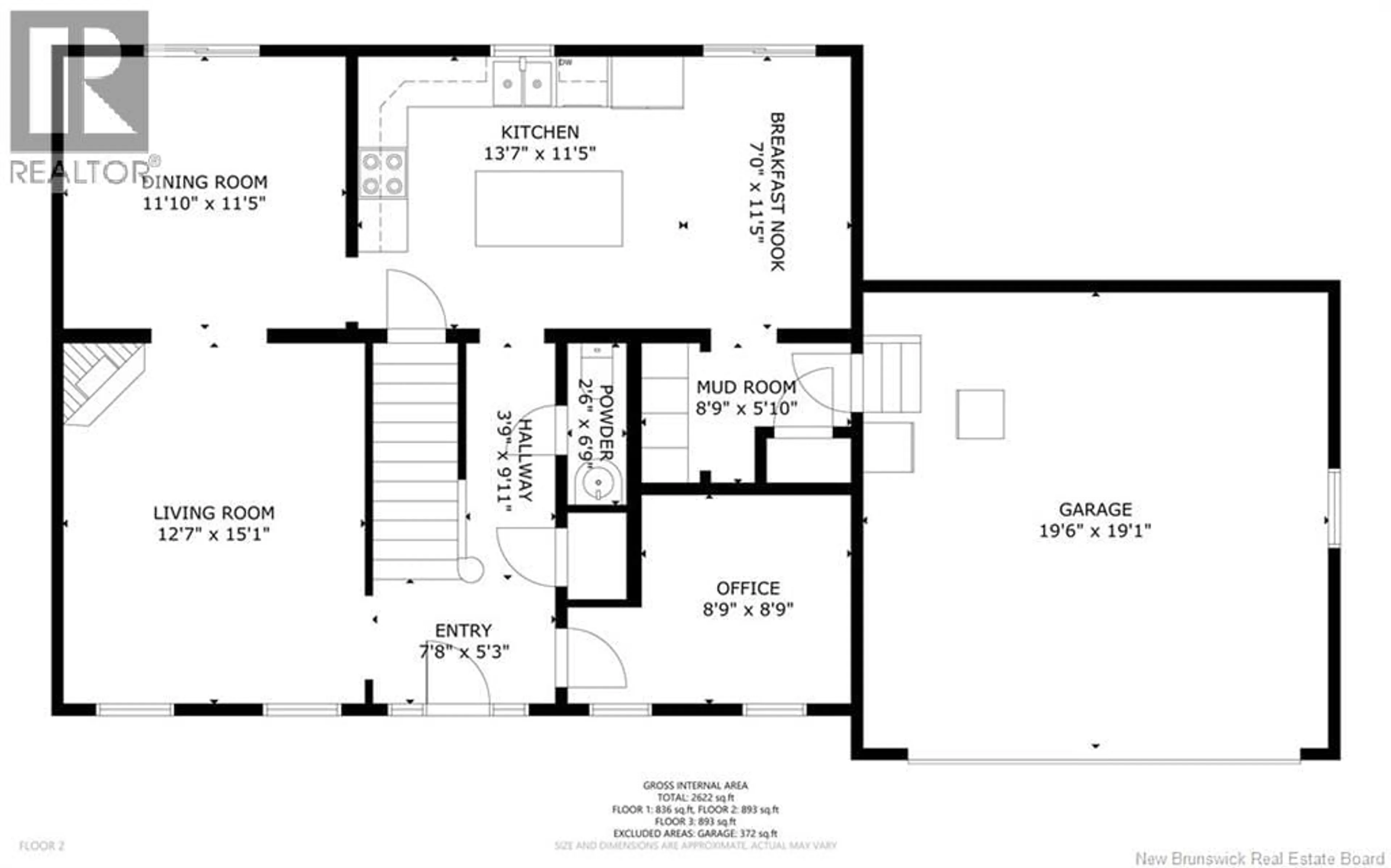 Floor plan for 38 CARRINGTON LANE, Fredericton New Brunswick E3A5R5