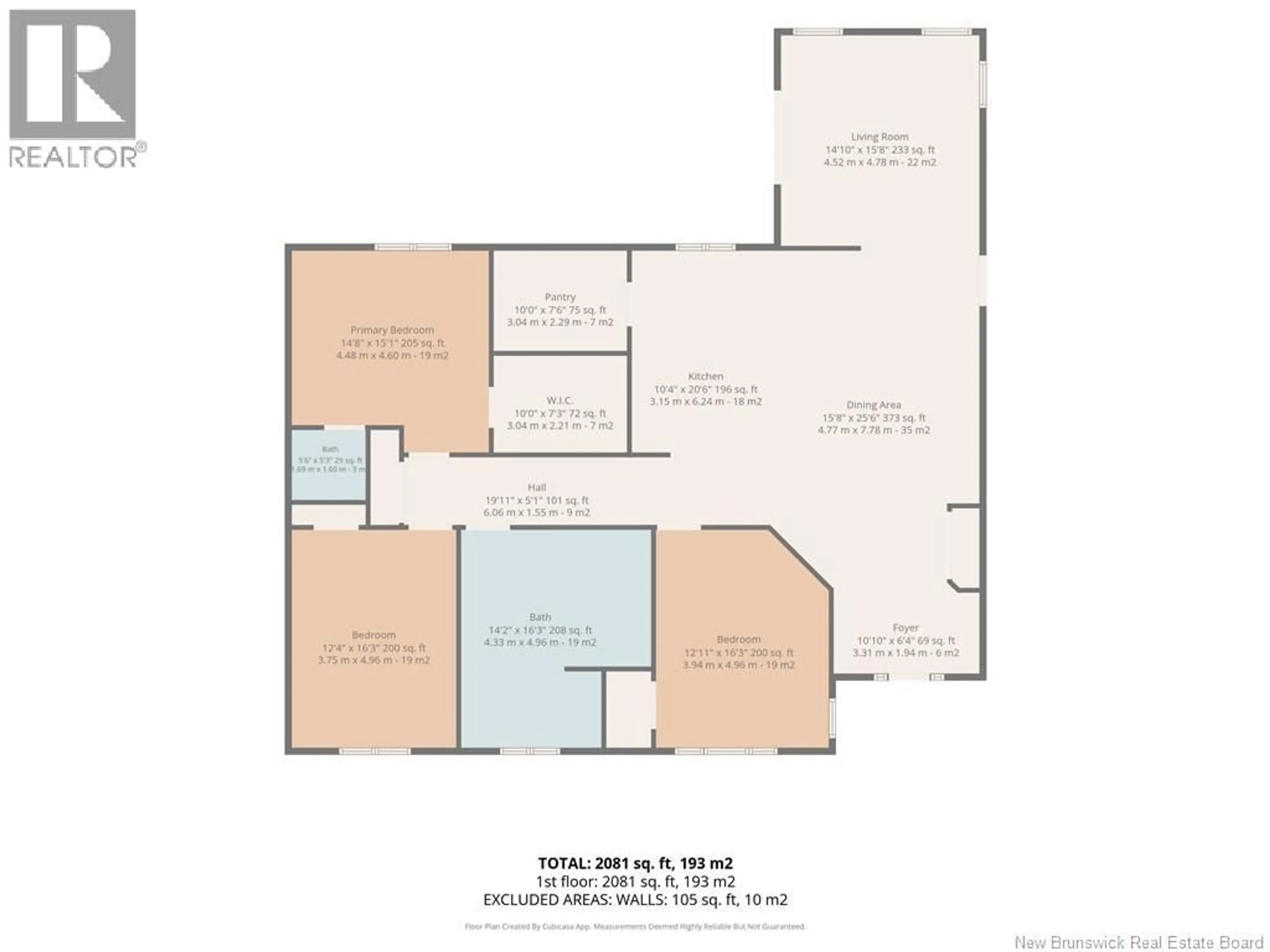 Floor plan for 826 CH HINTON, Dunlop New Brunswick E8K2J9