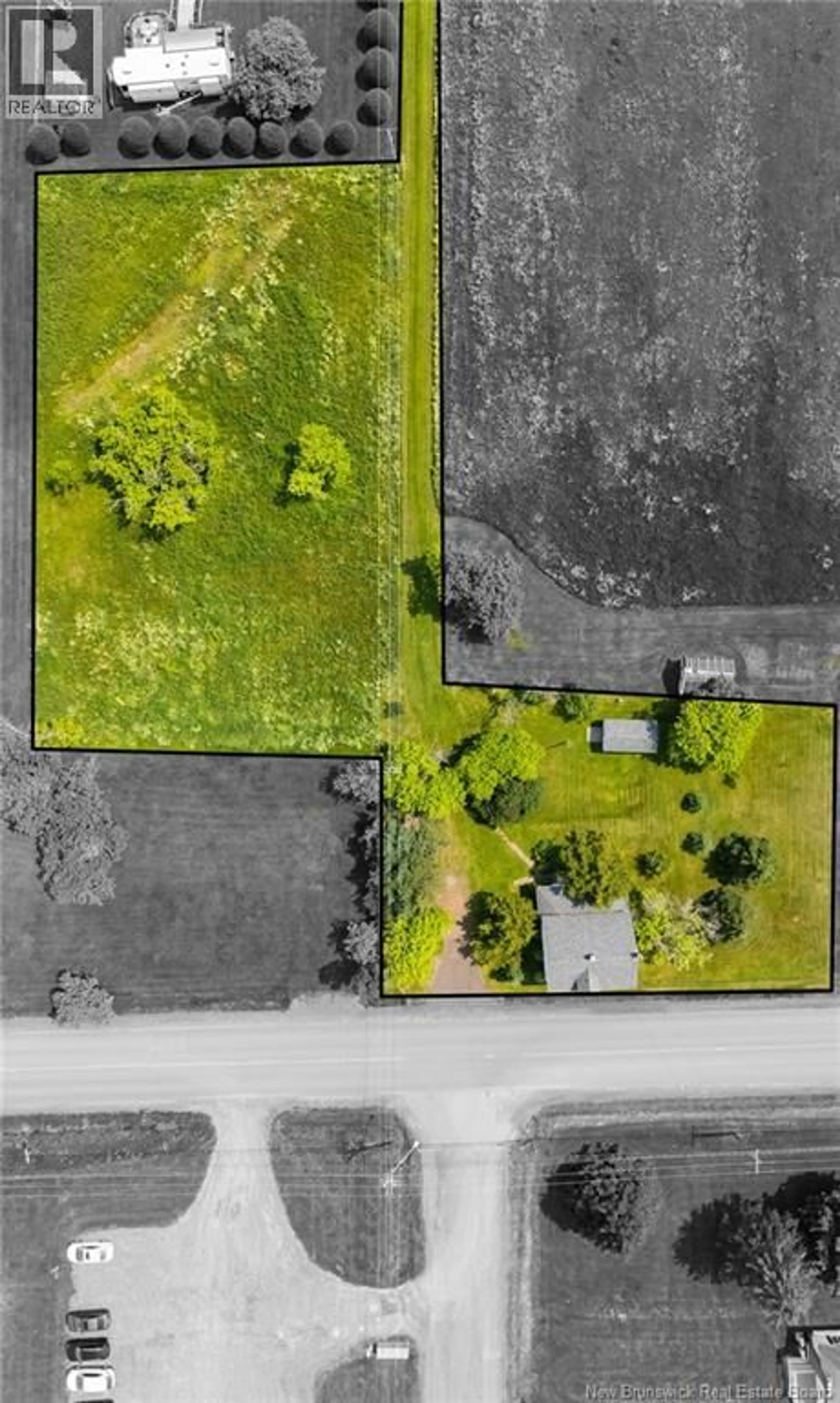 A pic from outside/outdoor area/front of a property/back of a property/a pic from drone, street for 2123 ROUTE 515, Sainte-Marie-De-Kent New Brunswick E4S2B3