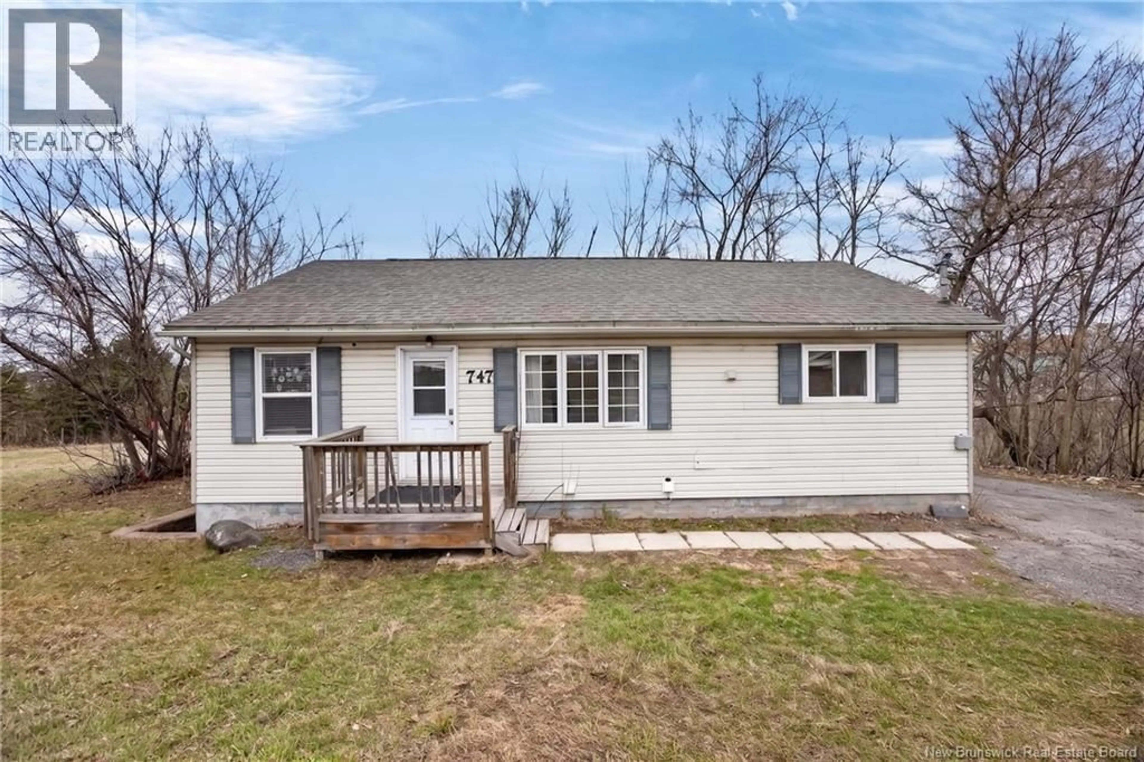 Home with vinyl exterior material, street for 747 BEAVERBROOK STREET, Fredericton New Brunswick E3B1X9