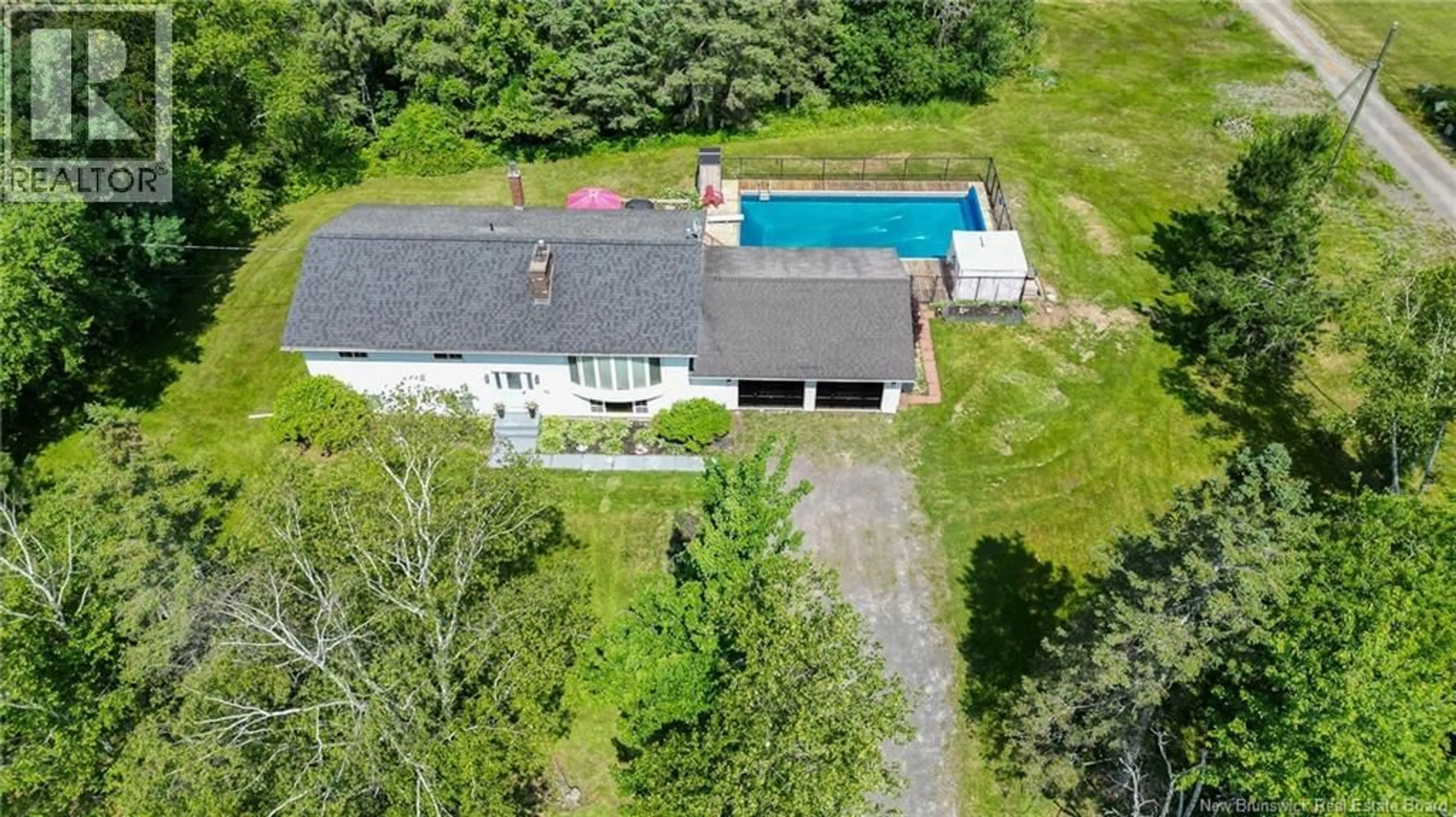 A pic from outside/outdoor area/front of a property/back of a property/a pic from drone, water/lake/river/ocean view for 144 ROCKY ROAD, Keswick Ridge New Brunswick E6L1V2