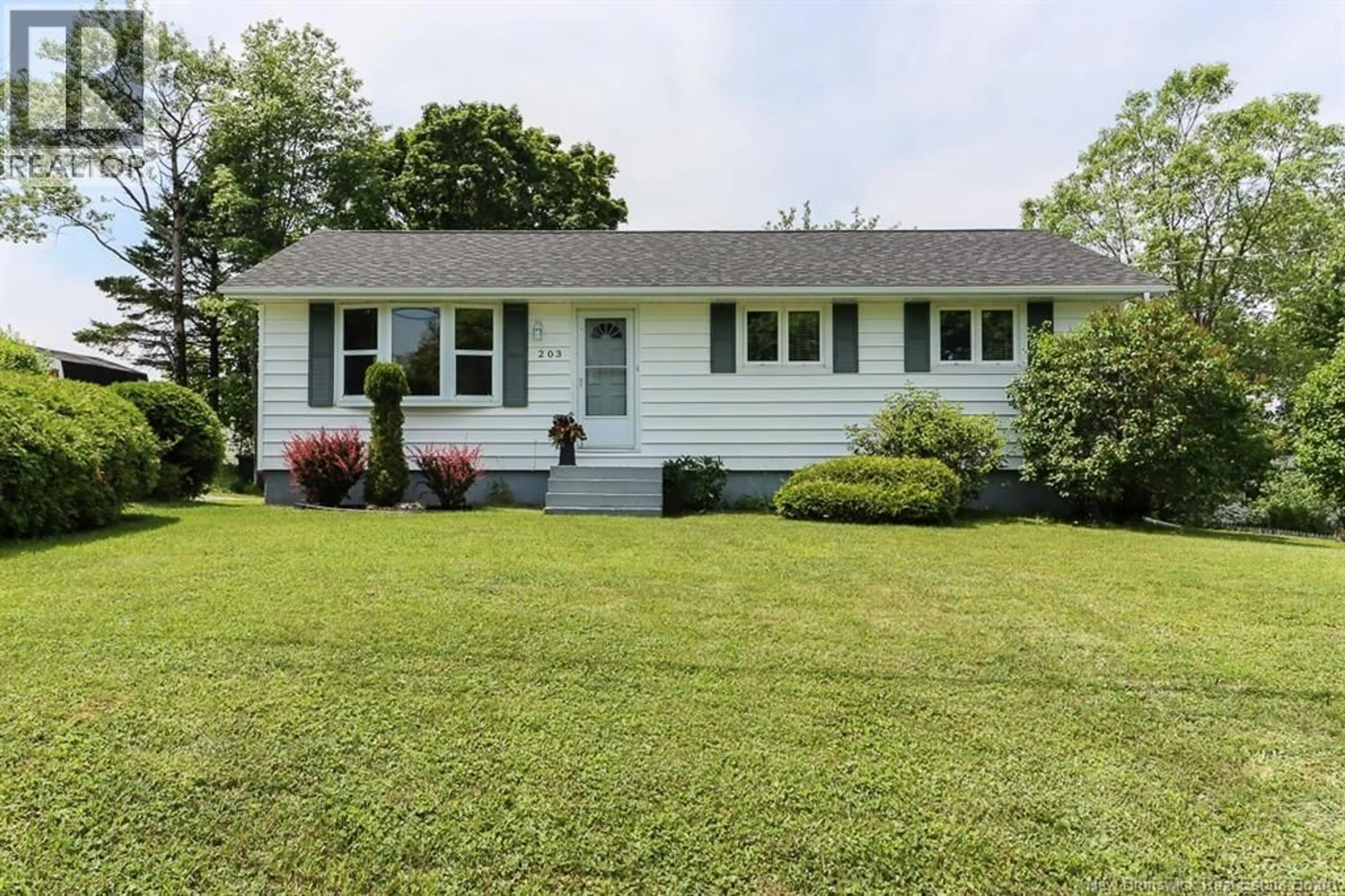 Home with vinyl exterior material, street for 203 SUMMIT DRIVE, Saint John New Brunswick E2J3M1