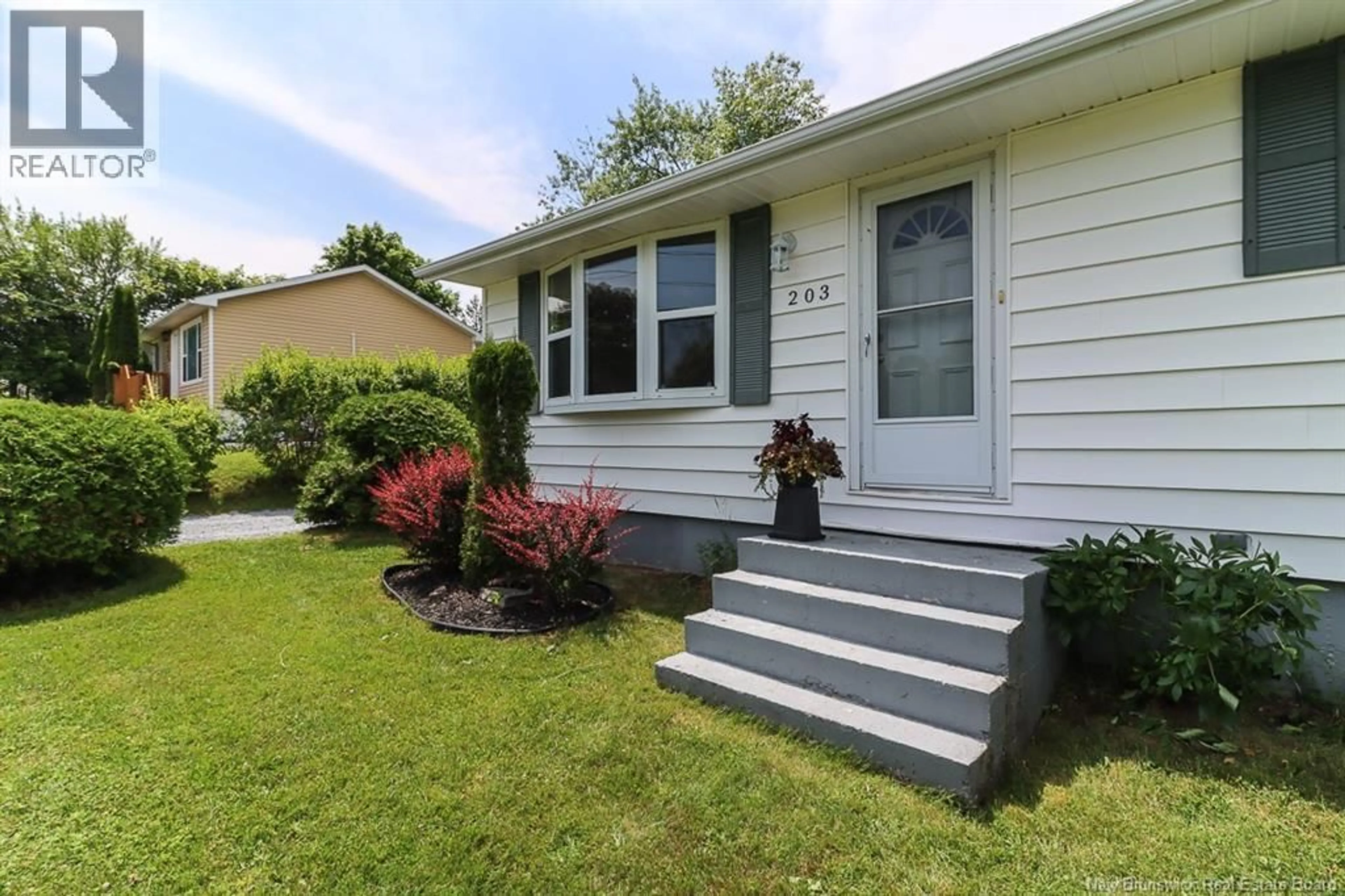 Home with vinyl exterior material, street for 203 SUMMIT DRIVE, Saint John New Brunswick E2J3M1