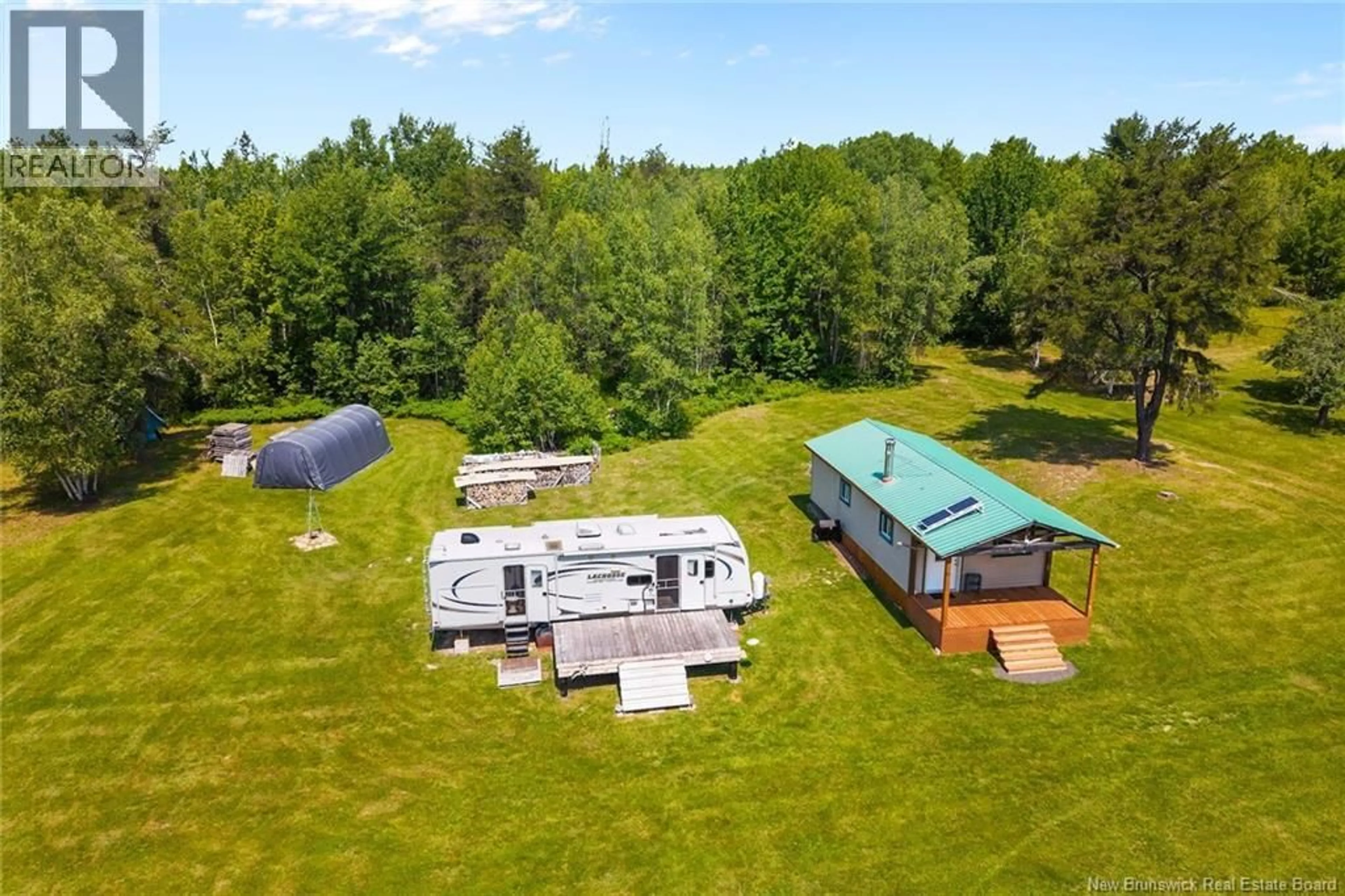 A pic from outside/outdoor area/front of a property/back of a property/a pic from drone, unknown for Camp/Lot DUFFERIN ROAD, Chipman New Brunswick O0O0O0