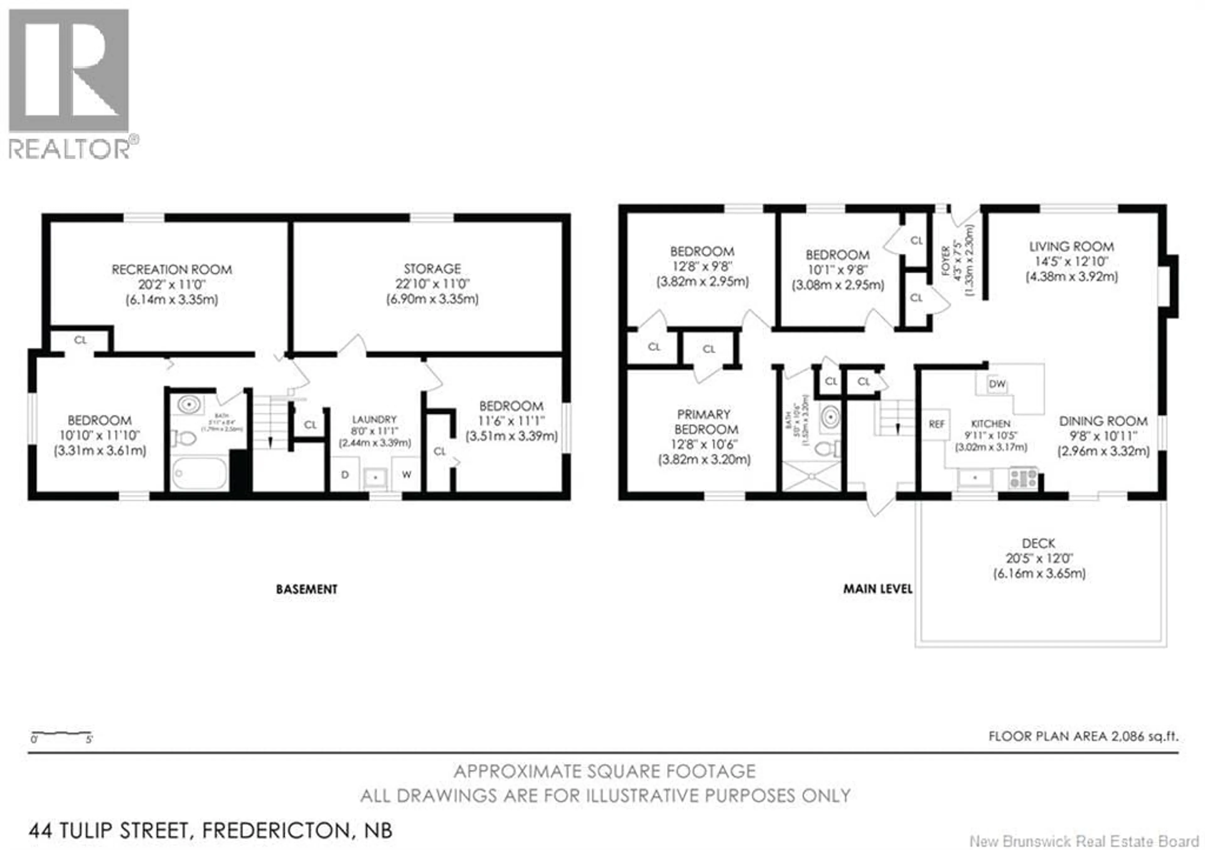 Floor plan for 44 TULIP STREET, Fredericton New Brunswick E3C1L6