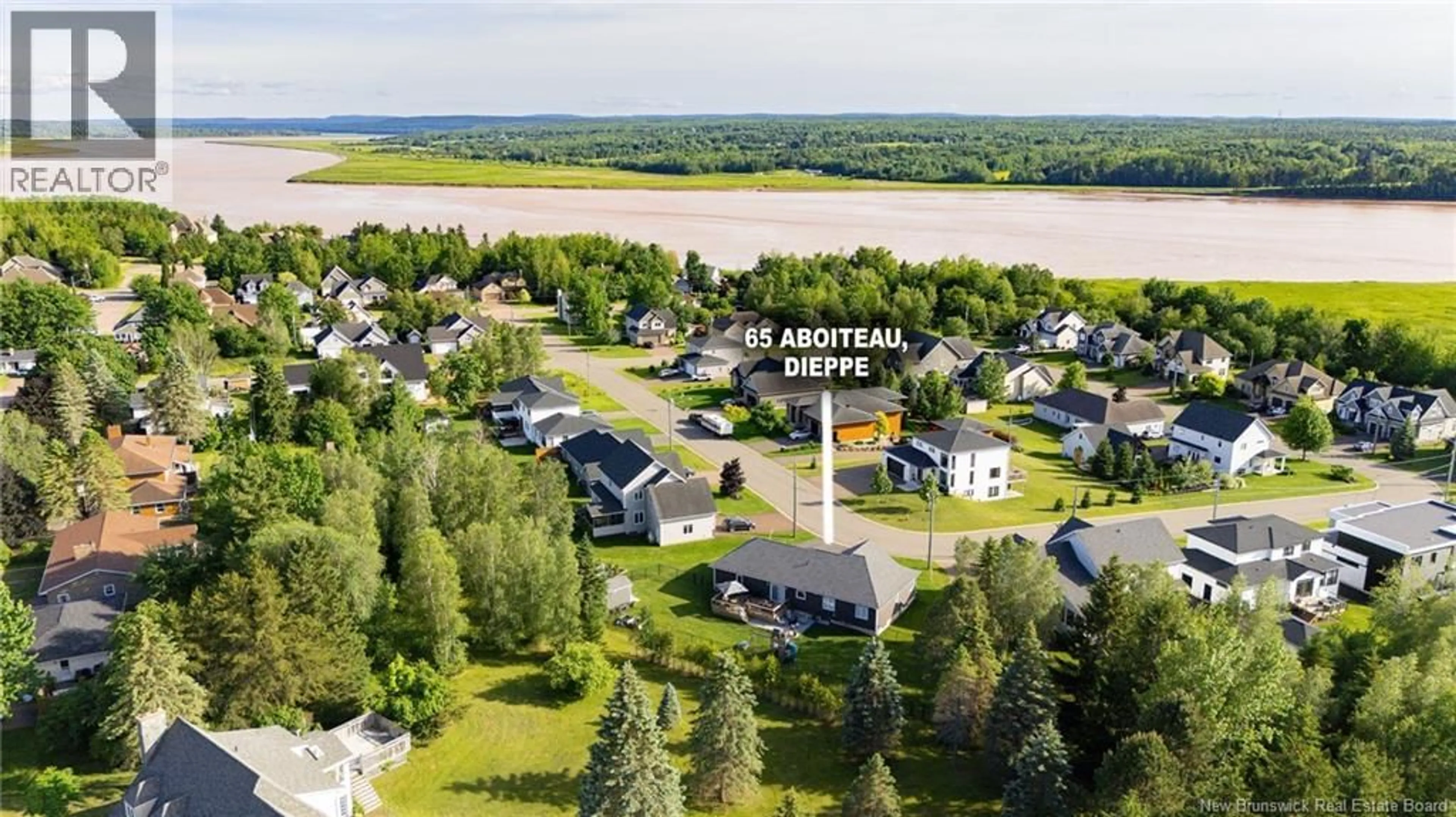 A pic from outside/outdoor area/front of a property/back of a property/a pic from drone, water/lake/river/ocean view for 65 ABOITEAU, Dieppe New Brunswick E1A8Z8