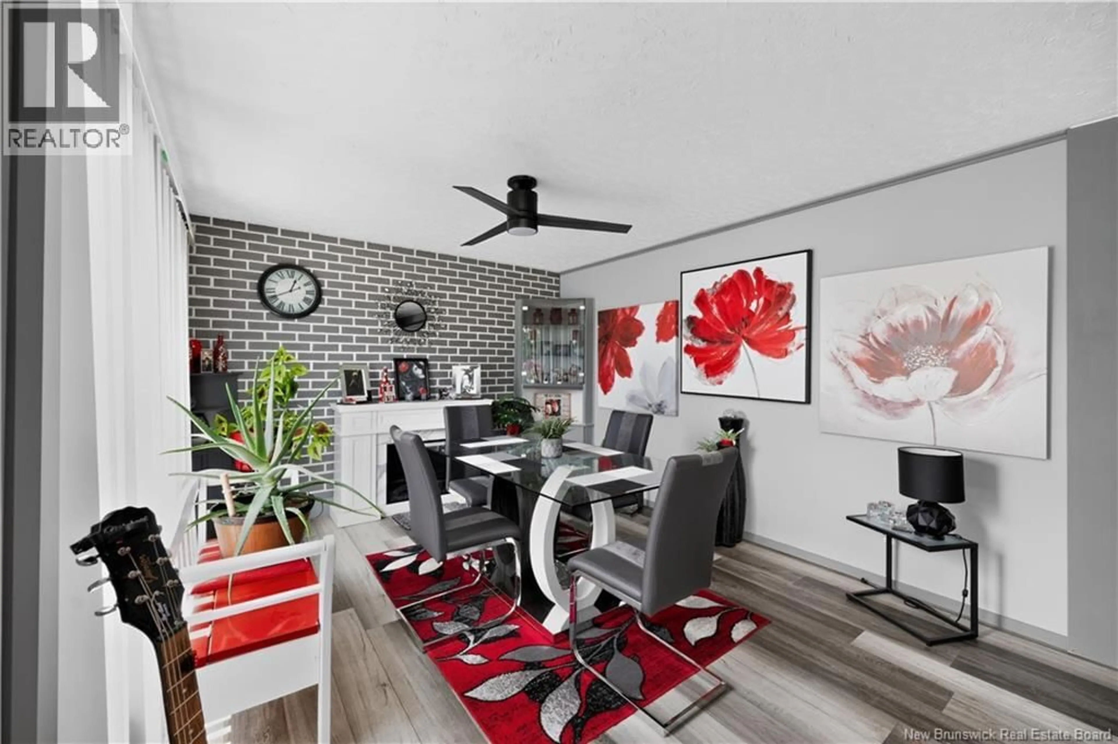 Living room with furniture, unknown for 101 RUE MARIE, Beresford New Brunswick E8K1P8