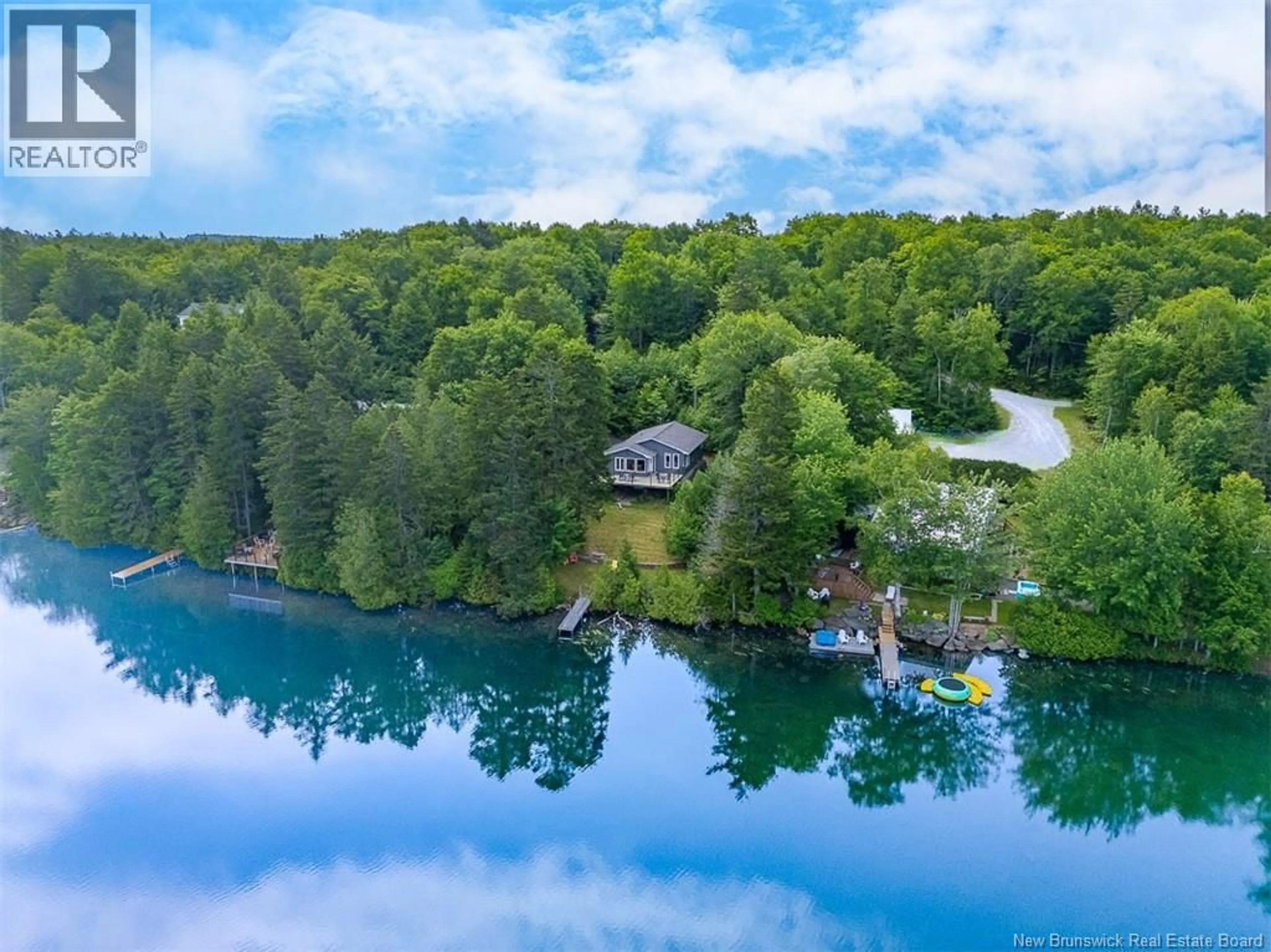 A pic from outside/outdoor area/front of a property/back of a property/a pic from drone, water/lake/river/ocean view for 448 YOHO LAKE ROAD, Yoho New Brunswick E6K3C3