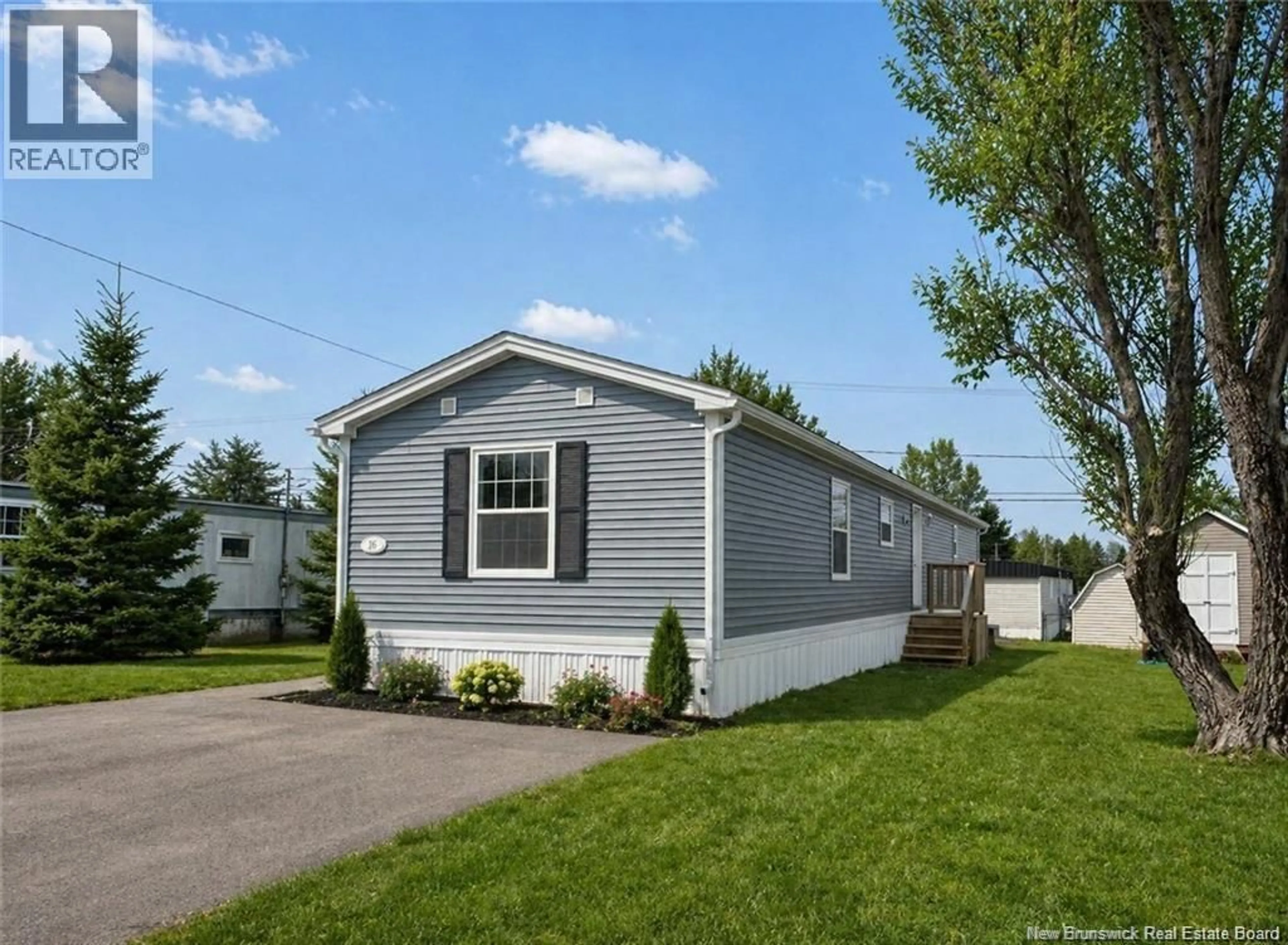 Home with vinyl exterior material, street for 16 TULIP, Riverview New Brunswick E1B5B5
