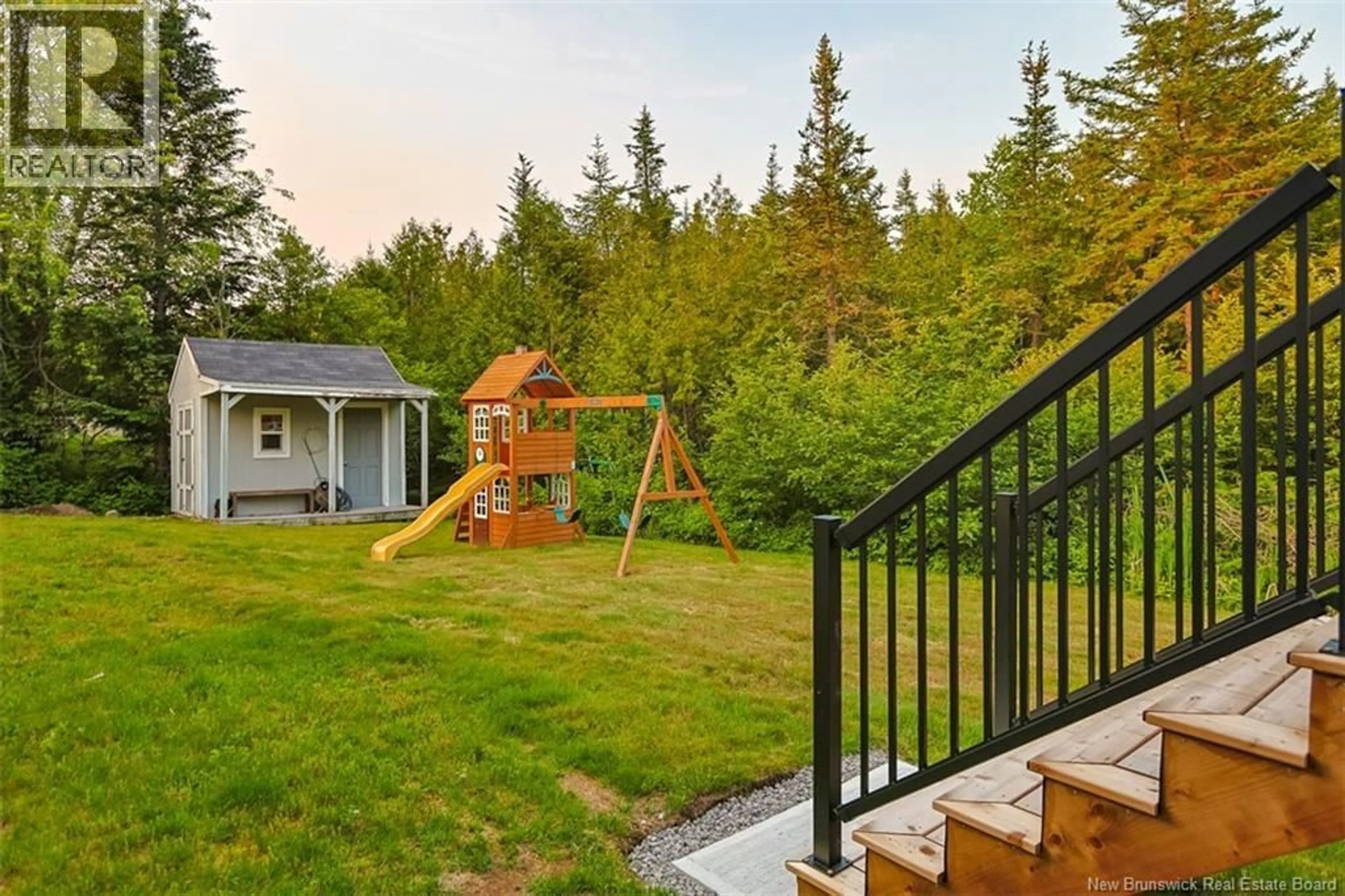 Patio, forest/trees view for 56 MALISEET DRIVE, Rothesay New Brunswick E2E2E9