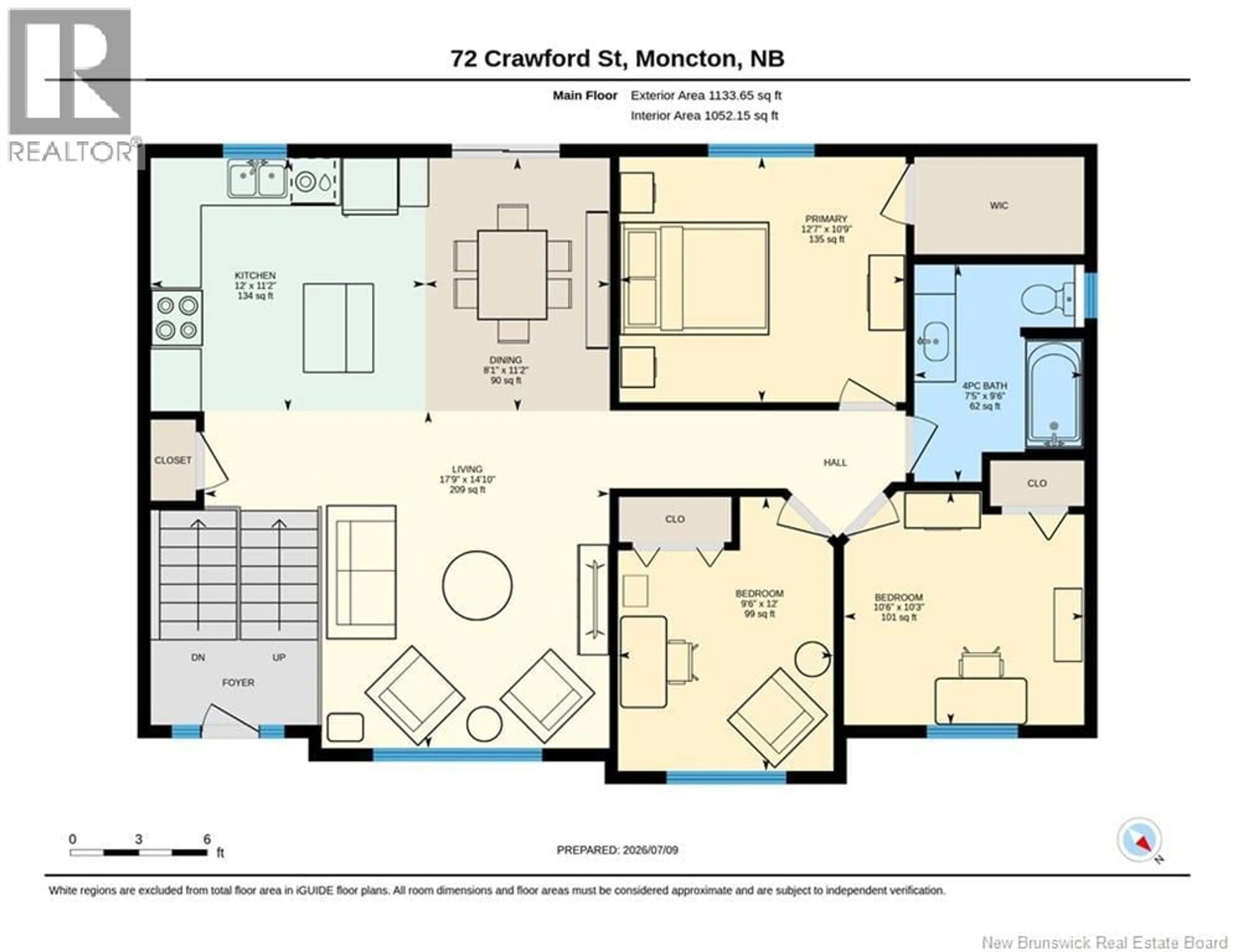 Floor plan for 72 CRAWFORD STREET, Moncton New Brunswick E1G5N2
